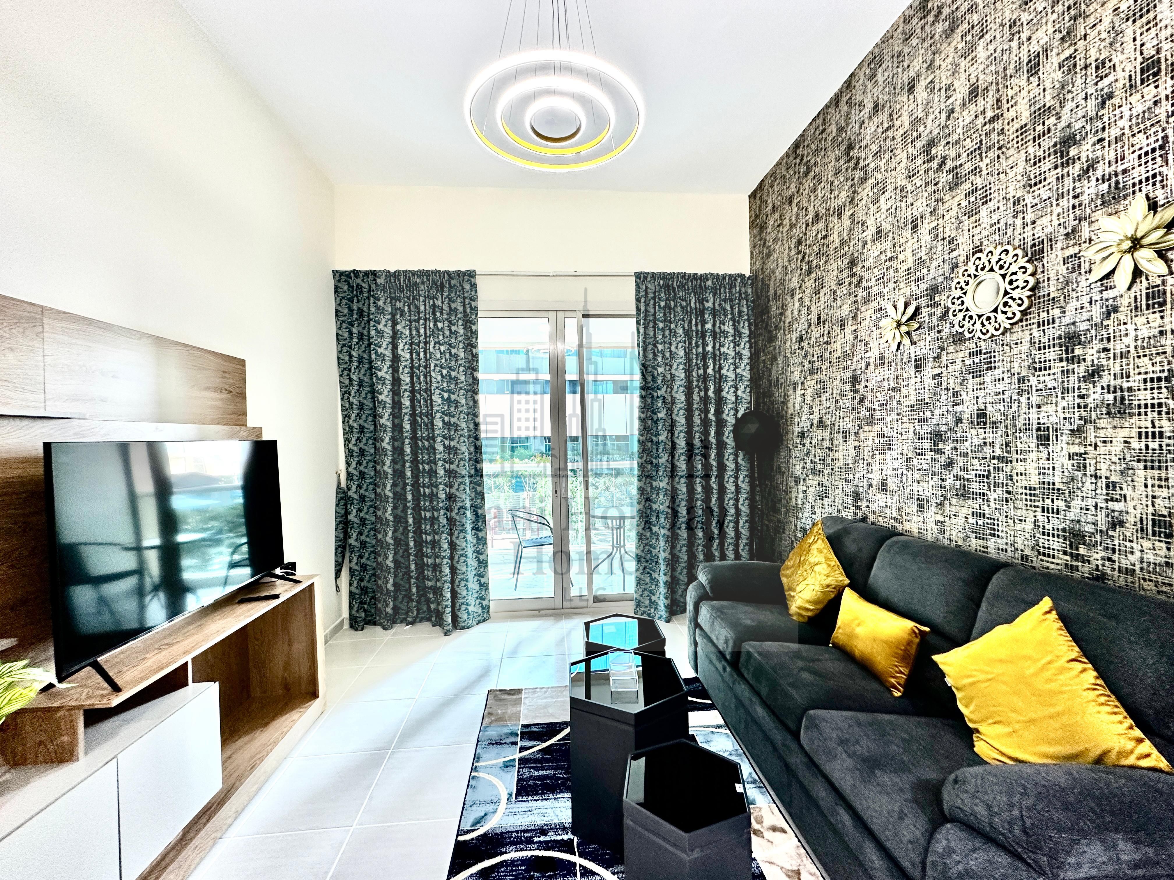 Upgraded 1BR +Maid Furnished| 5 Min Metro.