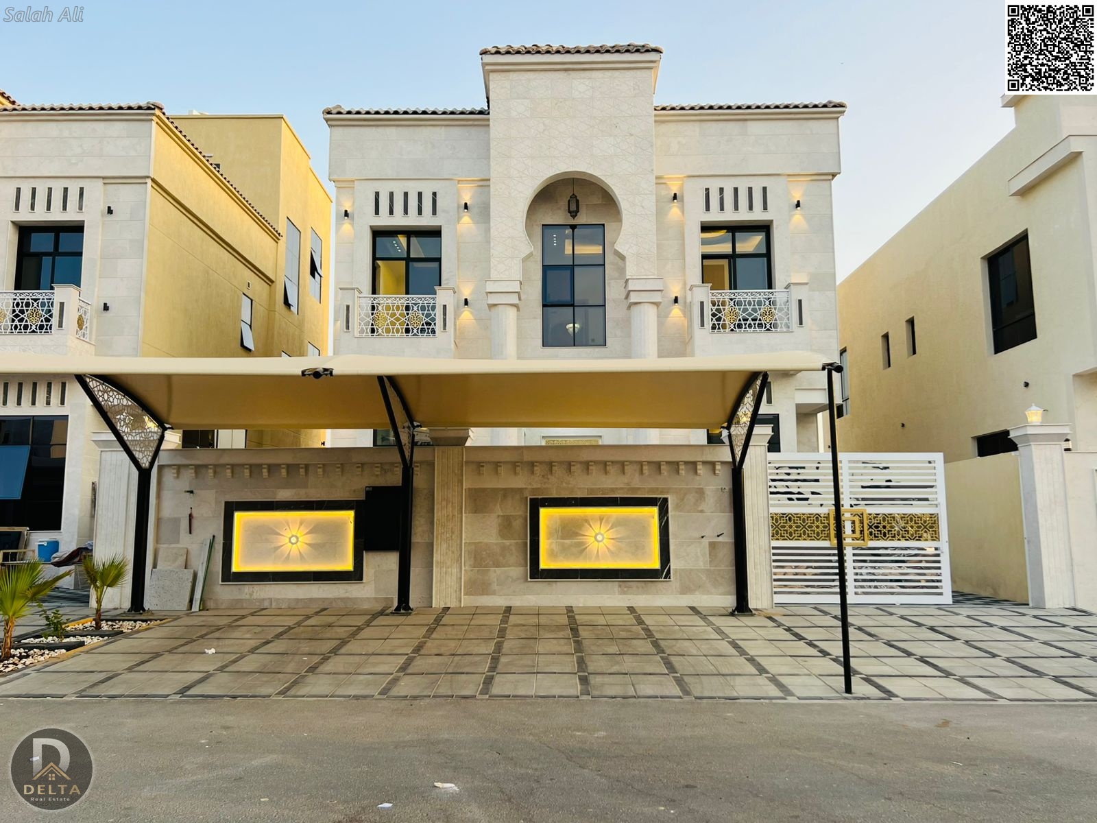For sale, a luxurious two-story villa with a roof and high-quality finishes - Ajman, close to Sheikh Mohammed bin Zayed Road