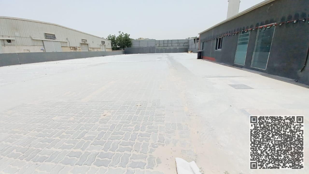 26,000 Sq. Ft. Open Yard with 180 kV Electricity for Rent in Al Sajja Industrial Area, Sharjah – Prime Location | AED 600K Yearly