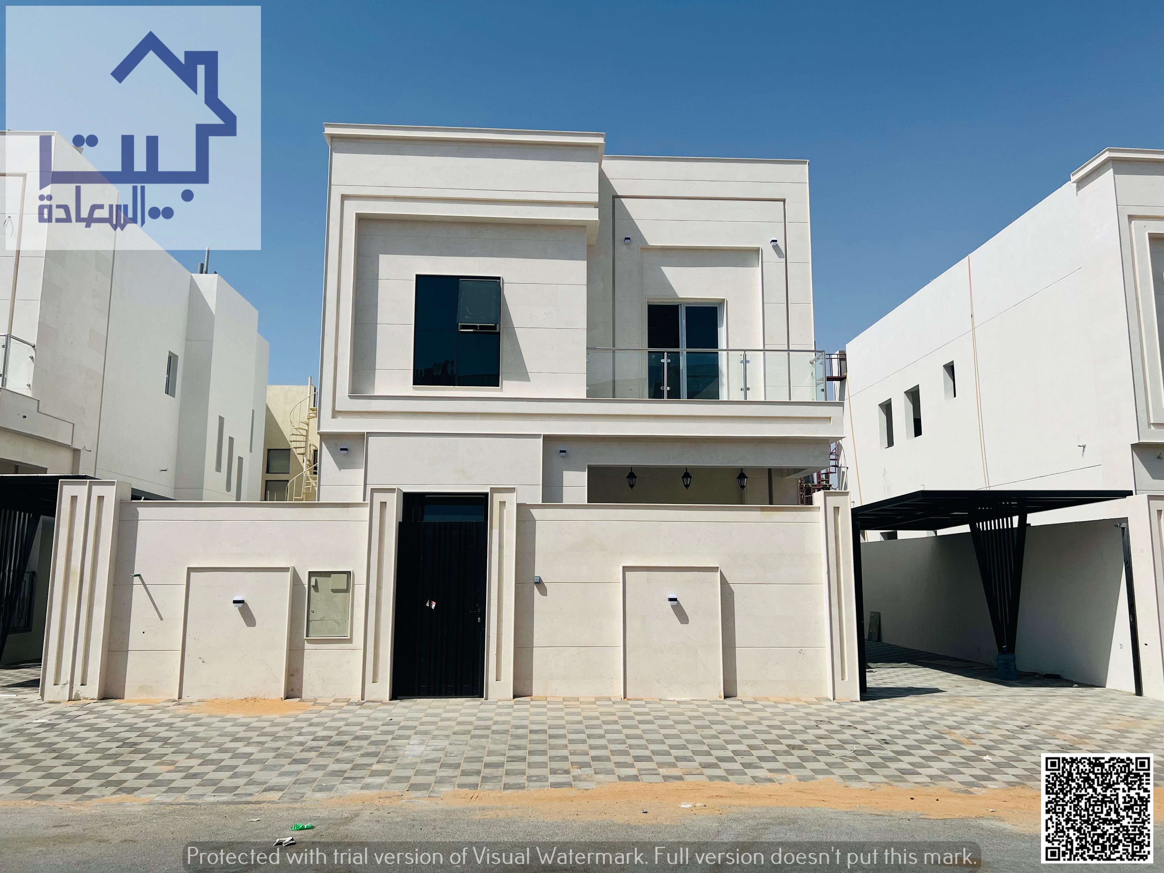 Villa for sale in upscale Al Zahya, prime location, modern finishing, freehold for all, 100% bank financing available.