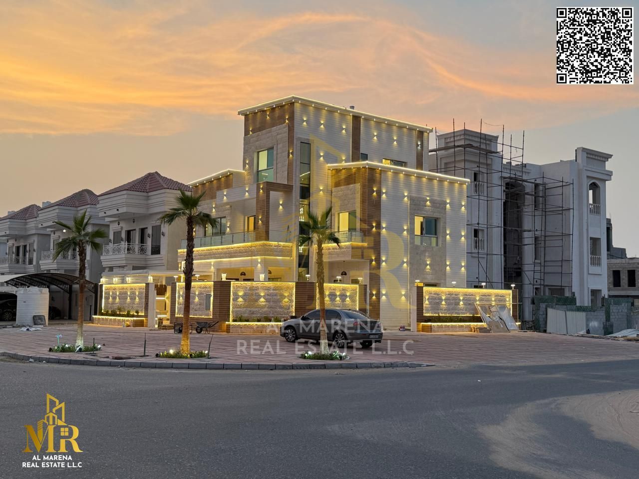 Luxury corner villa for sale in Al Zahia - 6 master bedrooms and an exceptional location close to Mohammed Bin Zayed Road, including registration and
