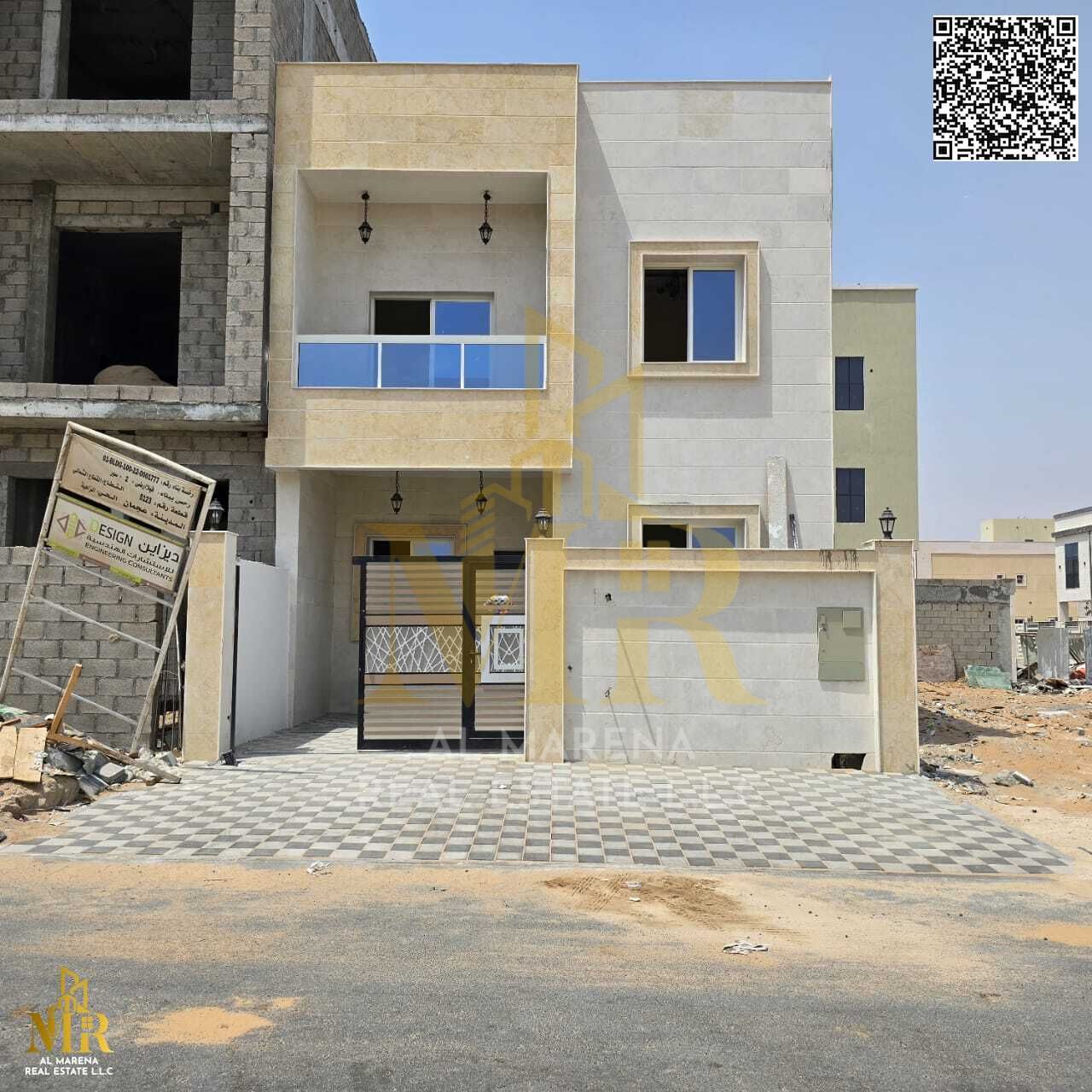 A great opportunity for freehold ownership in Ajman, all nationalities, a luxurious townhouse villa in Al Zahia, the first resident, 5 master bedrooms