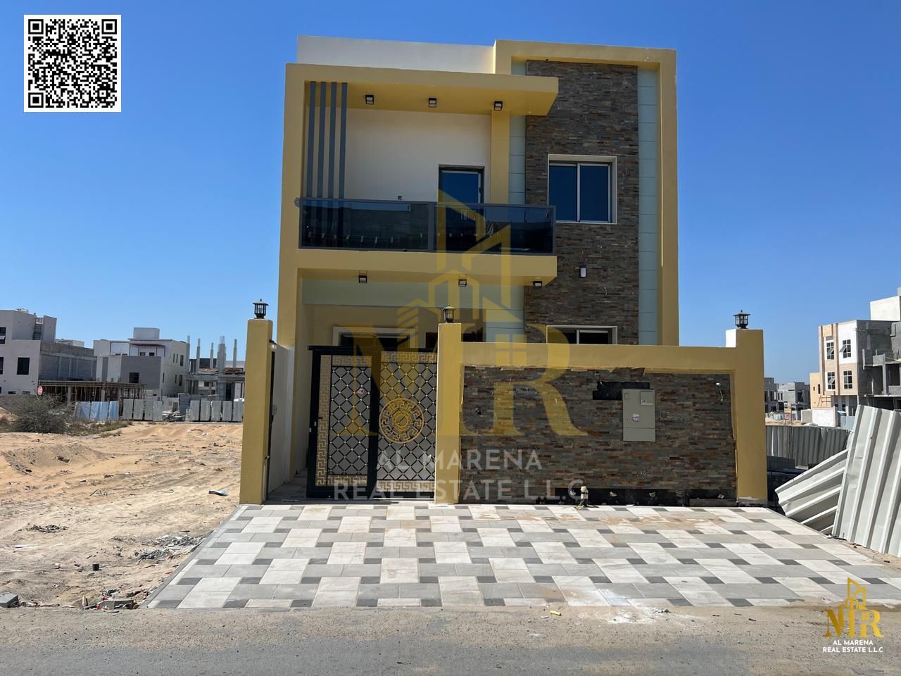 For sale - a distinctive villa in Al Bahia - Ajman | Area: 1800 square feet | Two floors | 5 master bedrooms | Majlis and hall | Price: 1,200,000 dirh