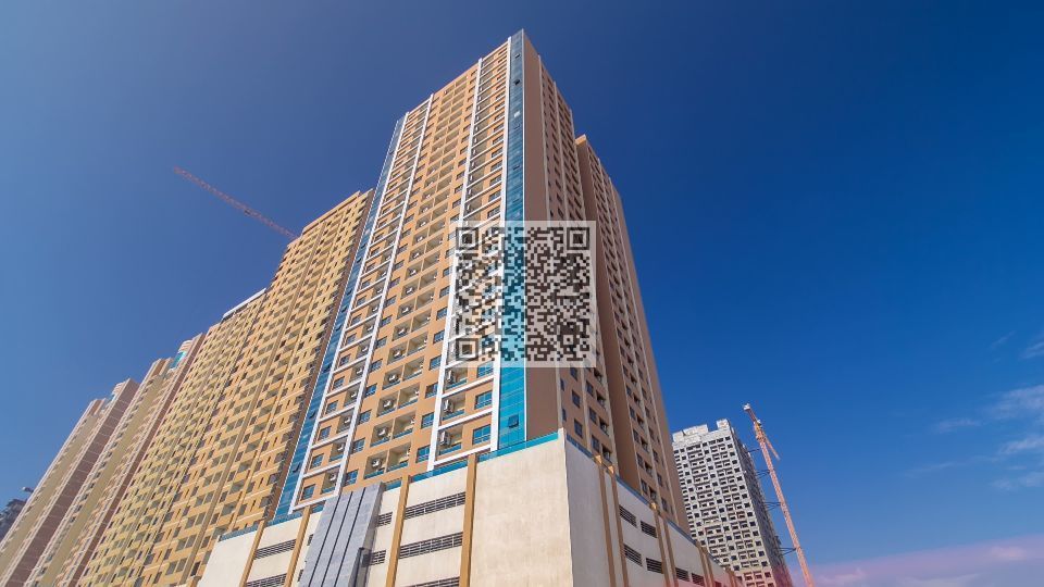 Spacious 2-Bedroom Apartment with Study Room for Sale in Paradise Lake Towers B9, Emirates City, Ajman | Central AC & Open Views