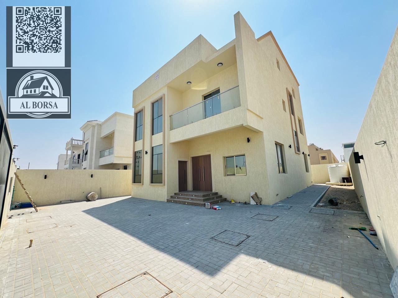 rent a villa in Al Alia area, land area 4300 Villa area 4500 Number of rooms 6 Majlis, hall, and maid's room Number of bathro
