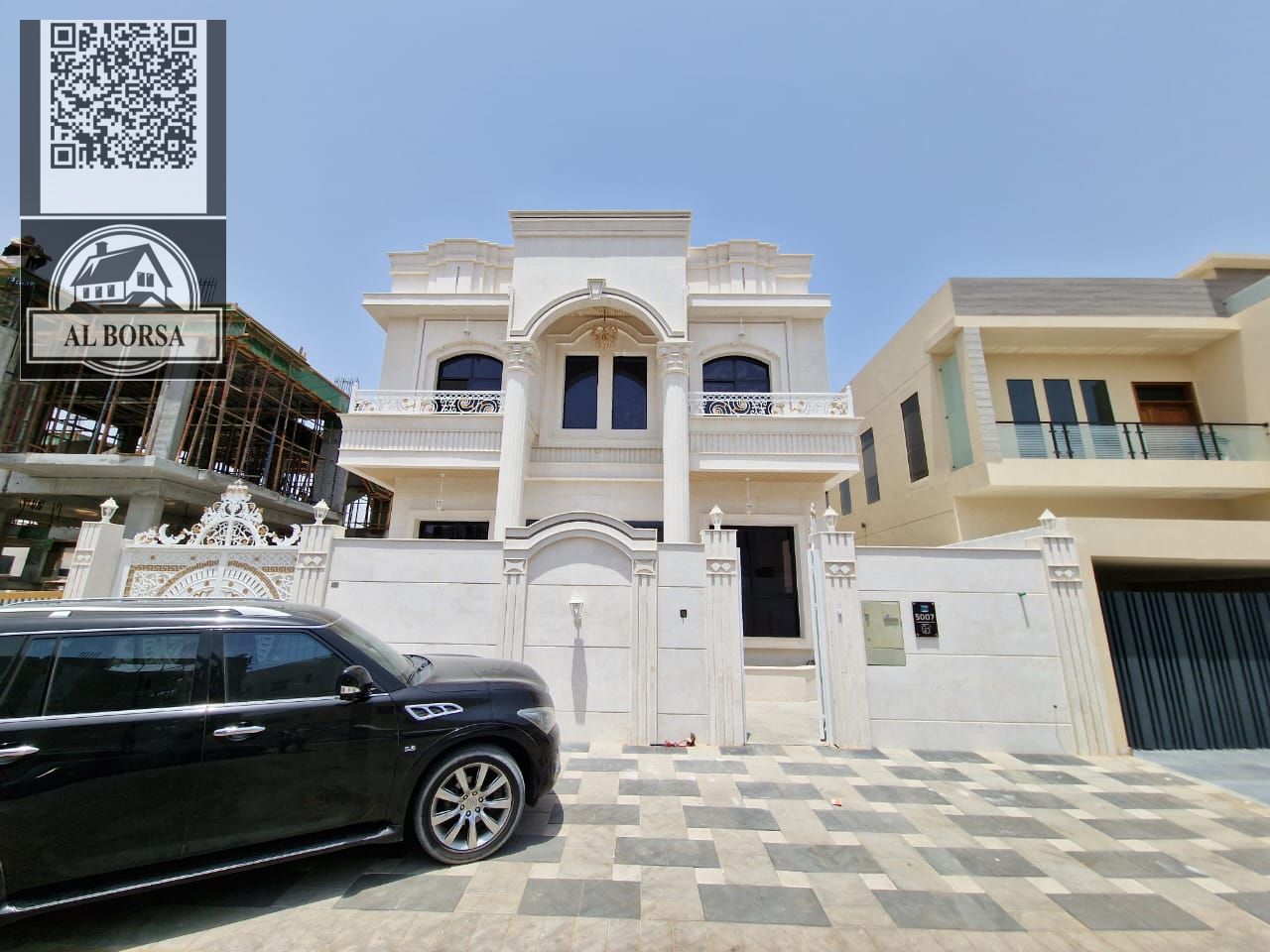 For sale, a villa in Al-Yasmine, five rooms, a living room, and a maid's room