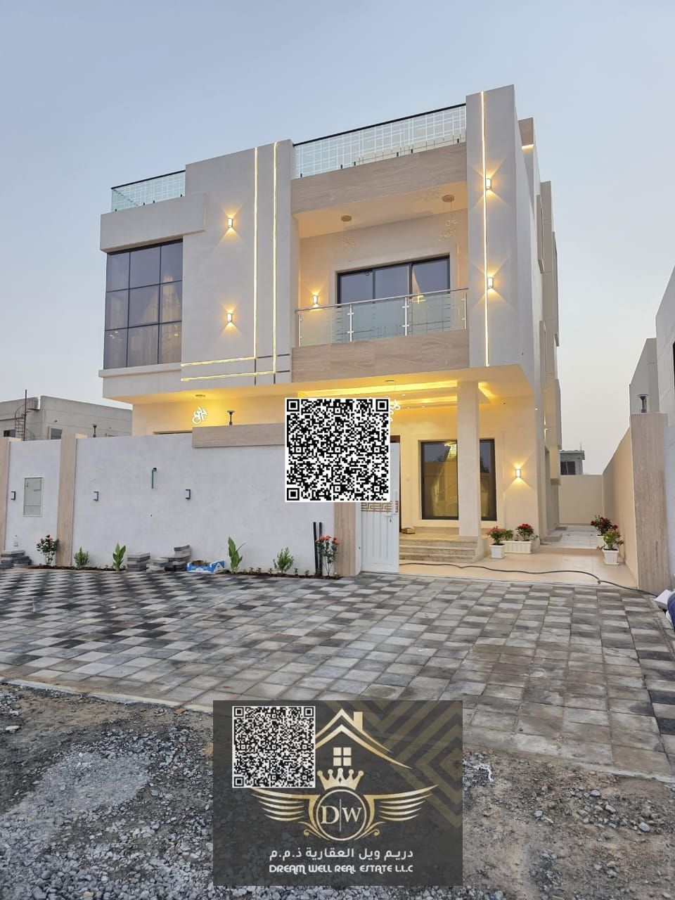 Modern villa near shaikh Mohammad Bin Zayed road for sale 5 bedrooms and majlis and luxury kitchen