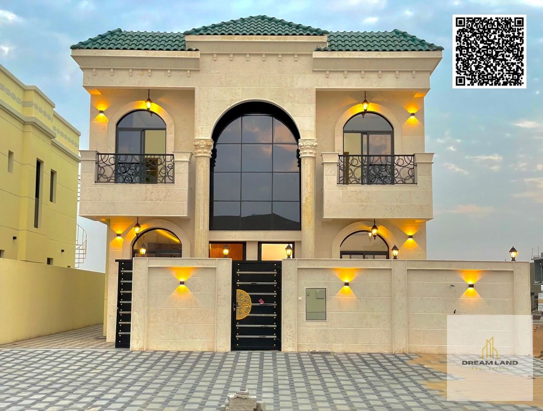 For sale, a villa - two floors and a large courtyard - close to Sheikh Mohammed bin Zayed Road - freehold for all nationalities for life