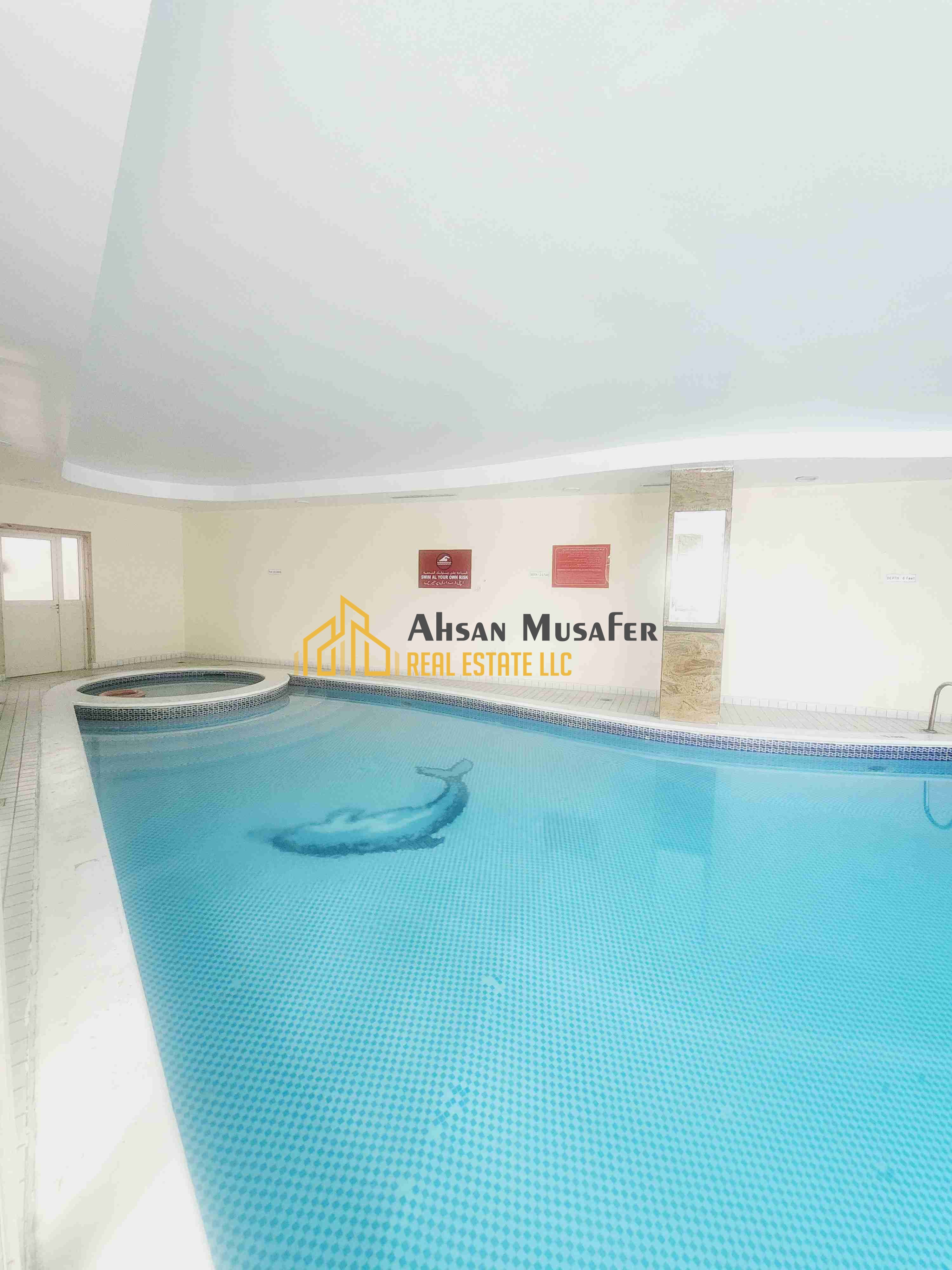 NO COMMISSION. GYM POOL FREE+1BHK WITH 1WASHROOM AVAILABLE AL TAWUUN SHARJAH