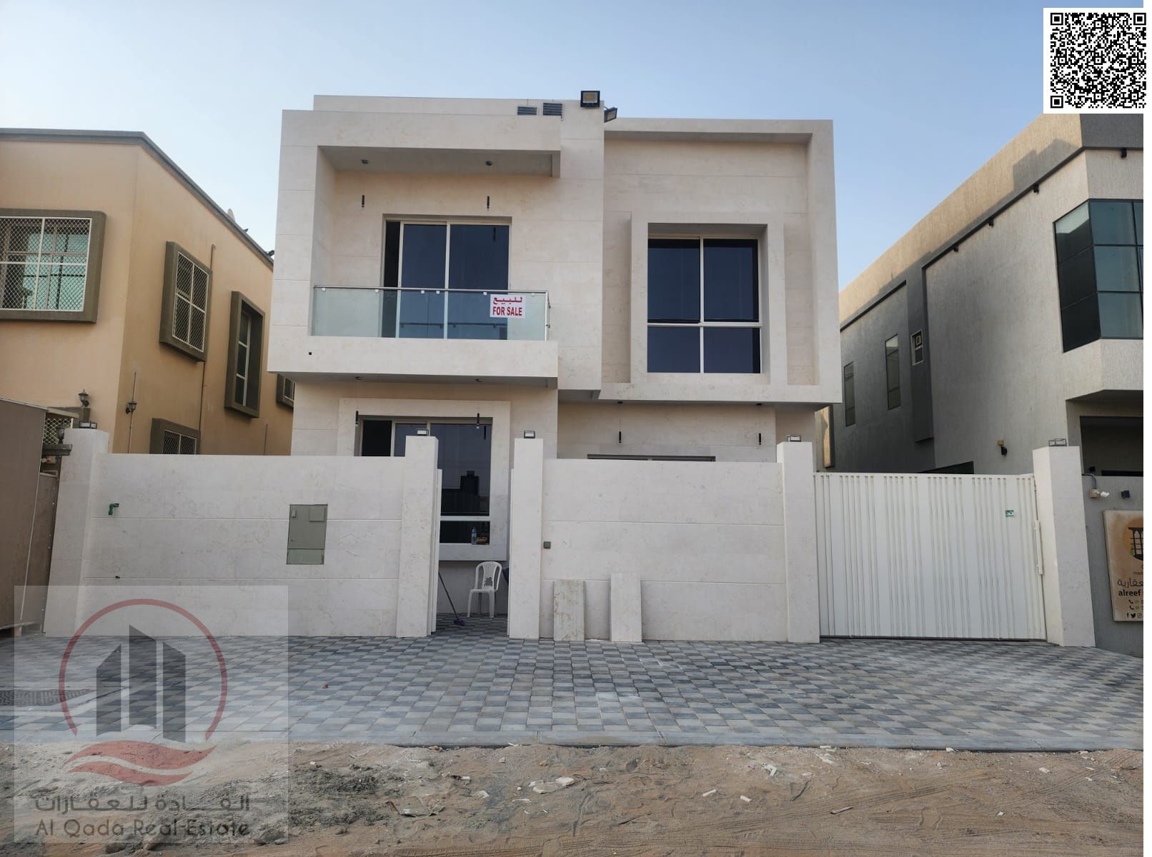 For sale, a villa in Ajman Al Yasmeen, 4 master rooms, a Majles room, a hall, and a maid’s room, freehold for all nationalities, Installment with out