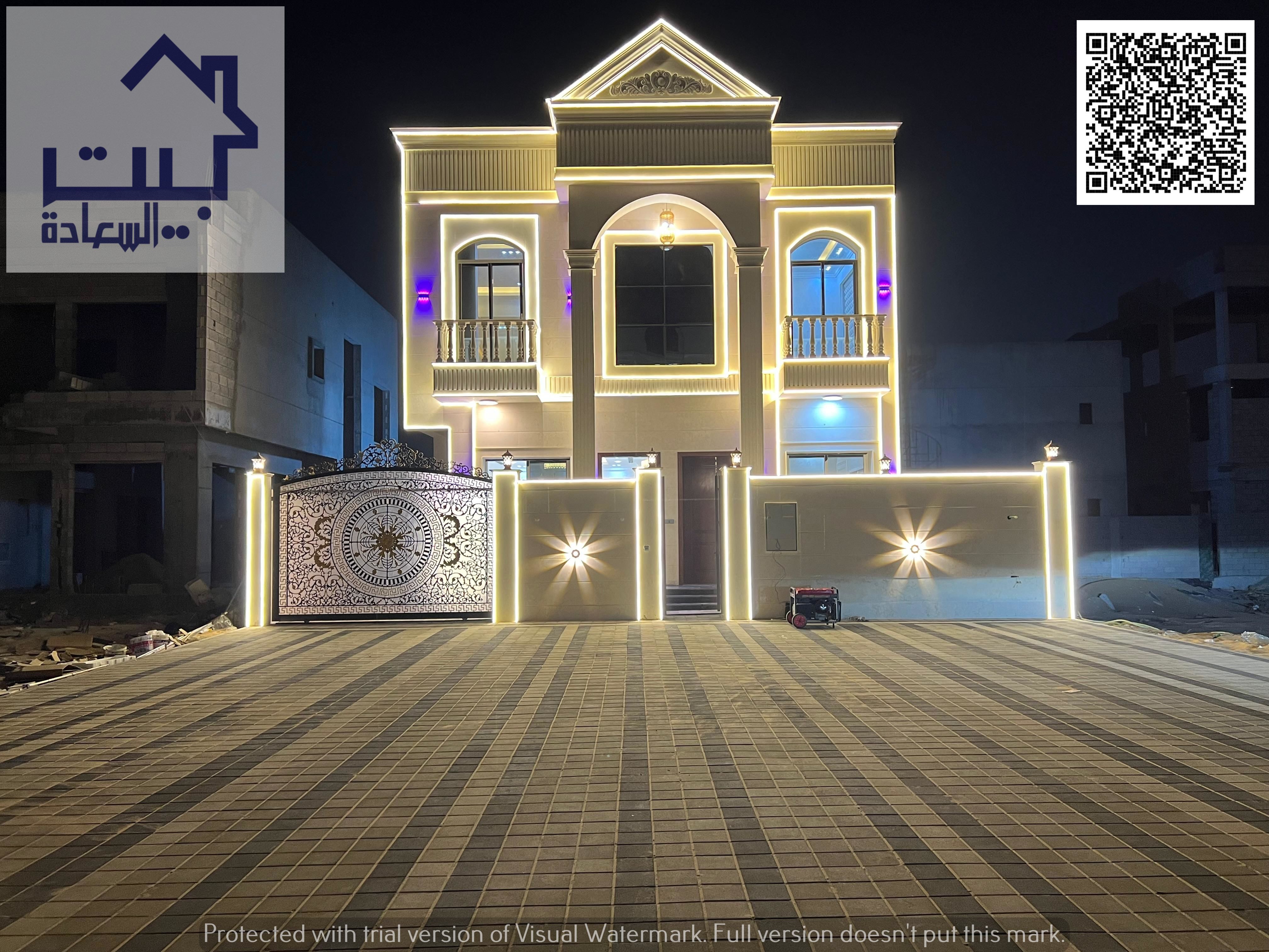 The villa of your dreams on Sheikh Mohammed bin Zayed Road, with a very large setback, elegant classic style, freehold for all nationalities, and bank