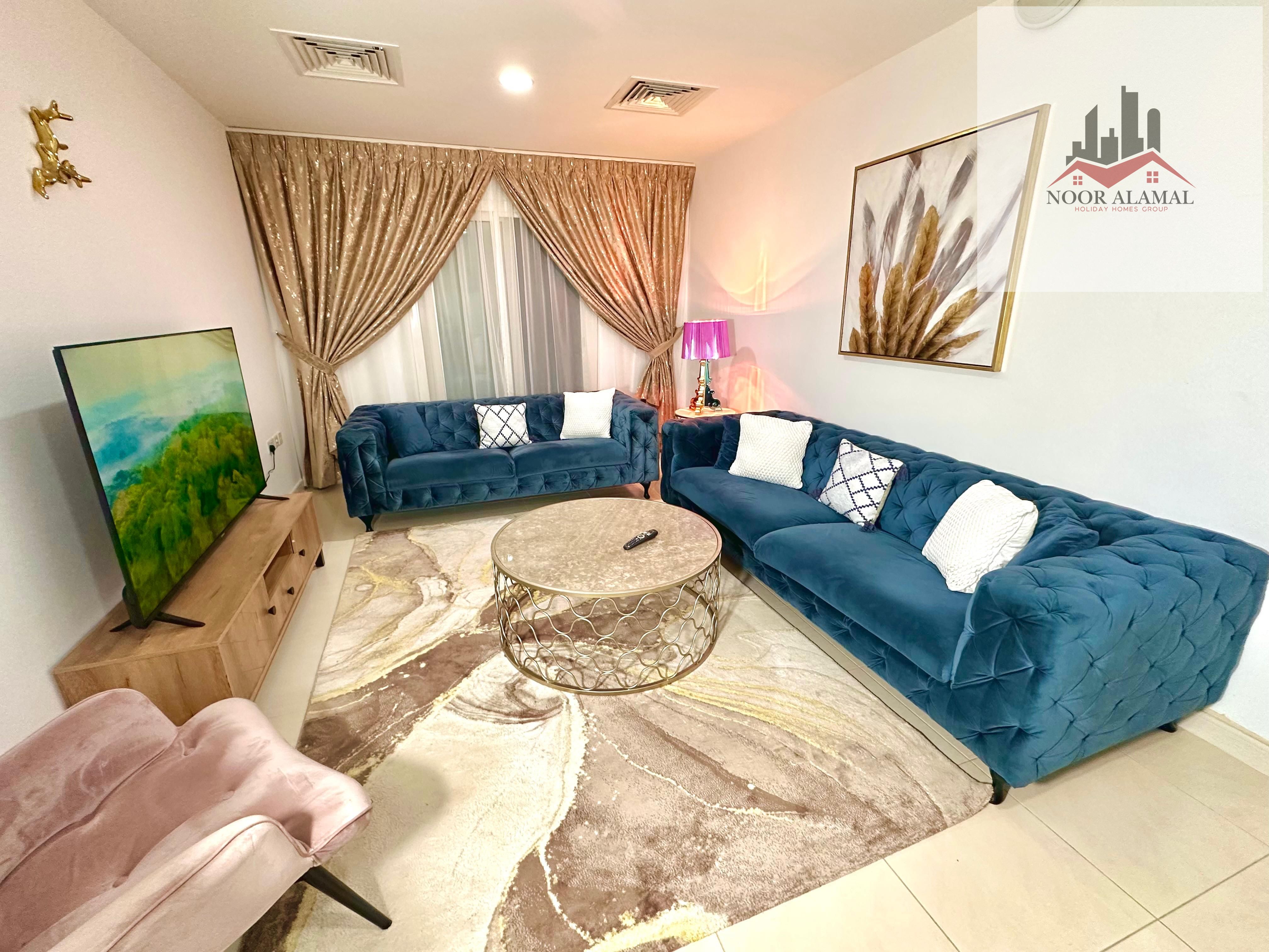 Sharjah Muwailih, one room, hall, kitchen, two bathrooms and balcony. Price:4900, including internet and parking.