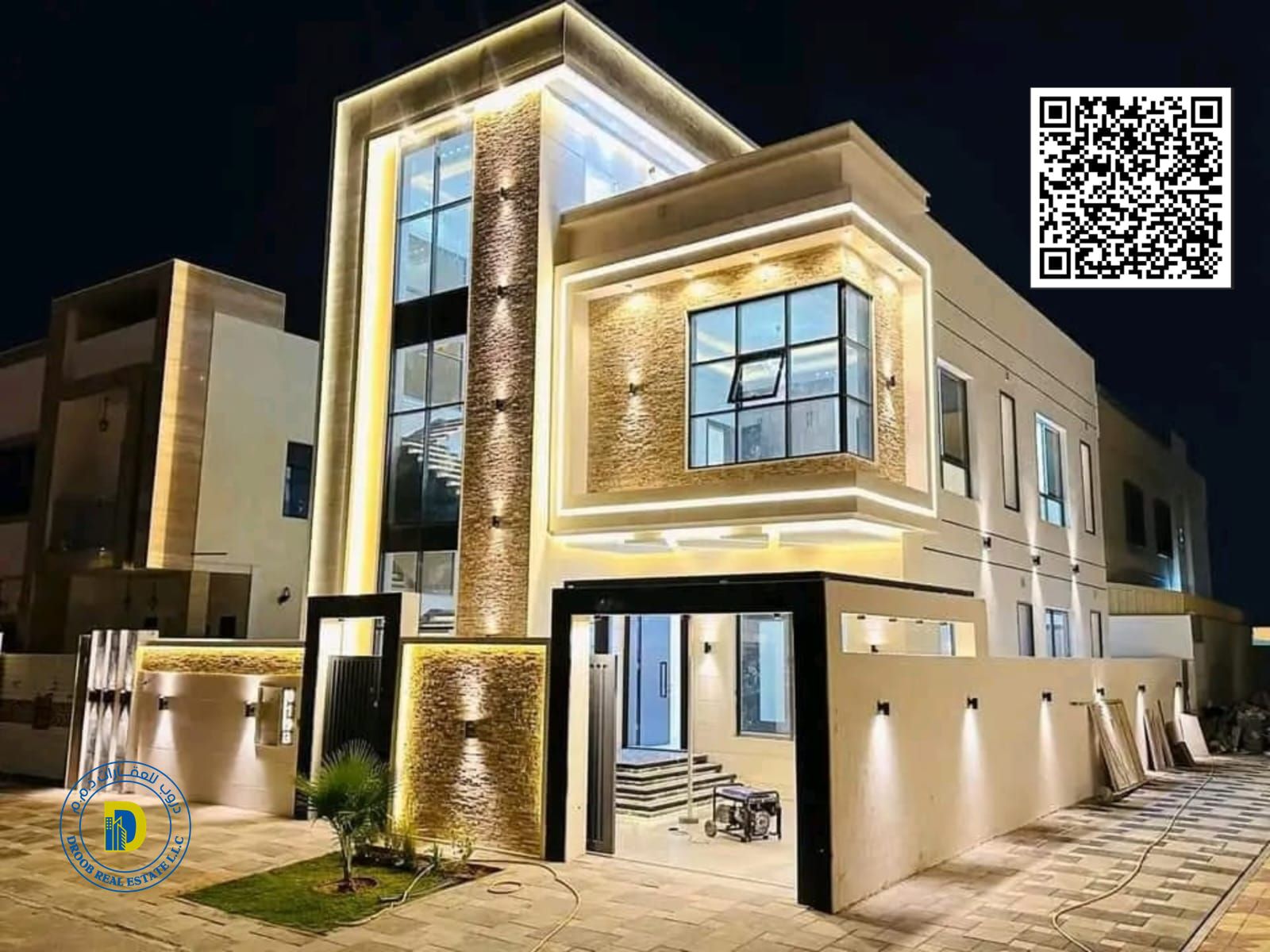 For sale, a modern villa in Al-Yasmine, 5 rooms and a roof, freehold for all nationalities