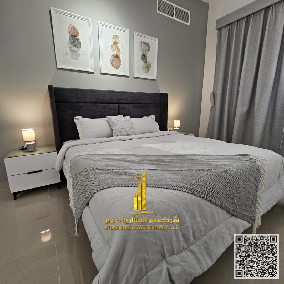Luxury apartment, first tenant, one bedroom and a hall, newly furnished, for monthly rent in Ajman - Al Jurf 2 - next to Al Aqsa School