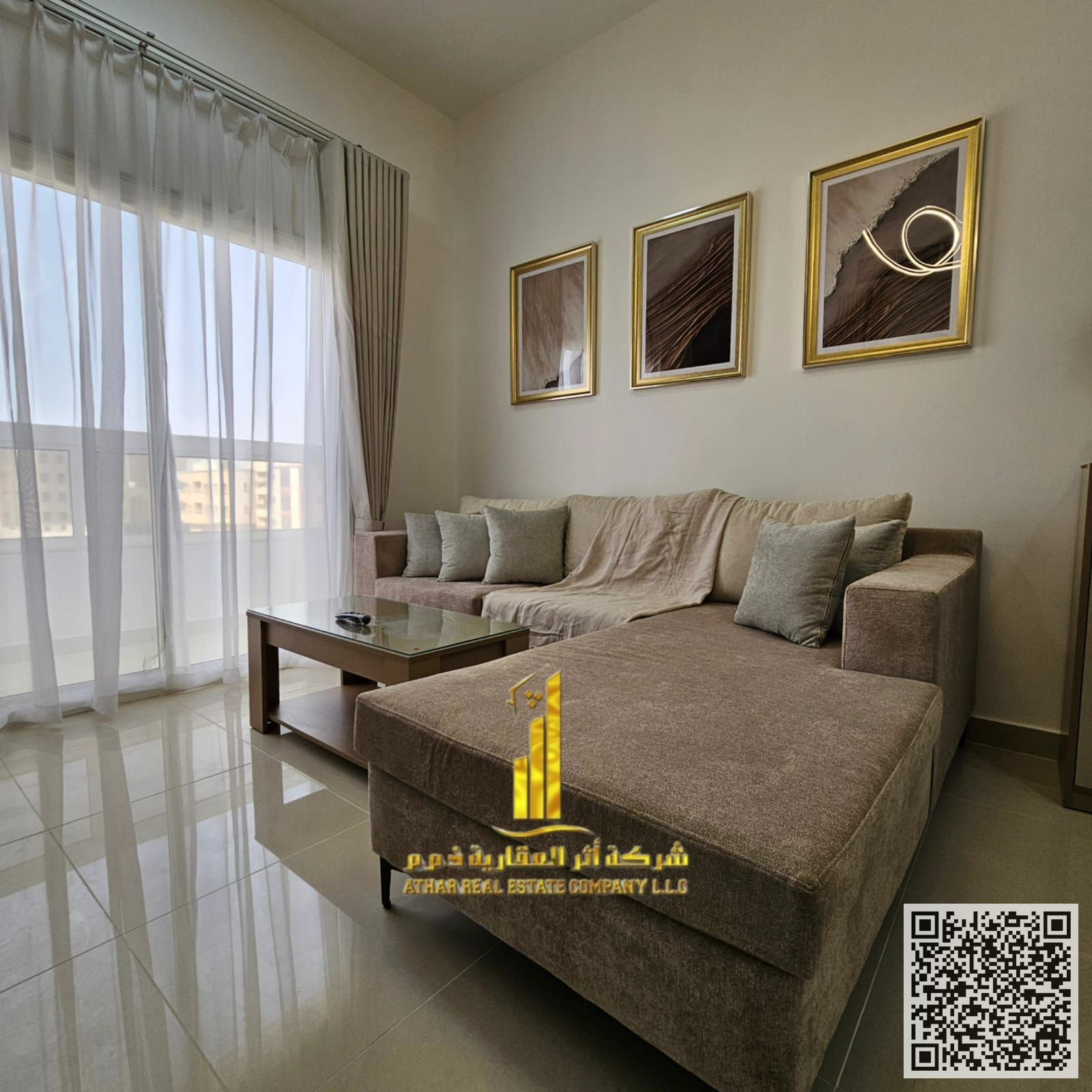 Fully furnished one-bedroom apartment for monthly rent in Ajman - Al Jurf 2 - next to Al Aqsa School