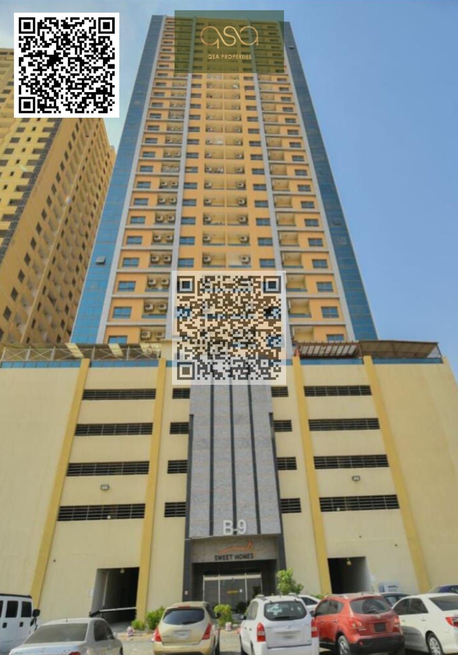 Spacious two bedroom apartment with covered car parking available for sale in Paradise Lake Towers B9 Emirates City Ajman