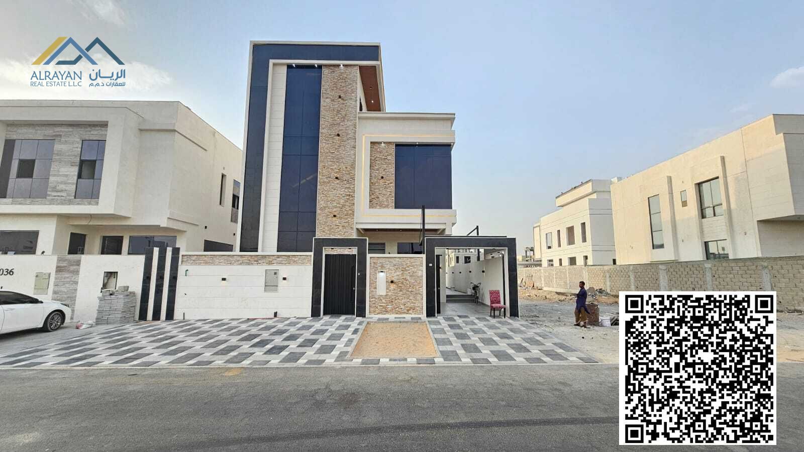 Two floors and a modern roof, opposite a mosque and direct services, freehold for all nationalities, at a negotiable price