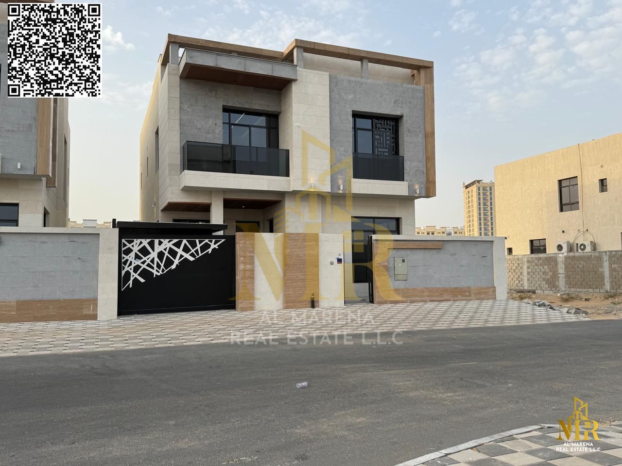 Location: Al Yasmeen District - Ajman Land Area: 3,014 square feet Number of Floors: 2 Rooms: 5 spacious master bedrooms Living Room: Luxurious Majlis