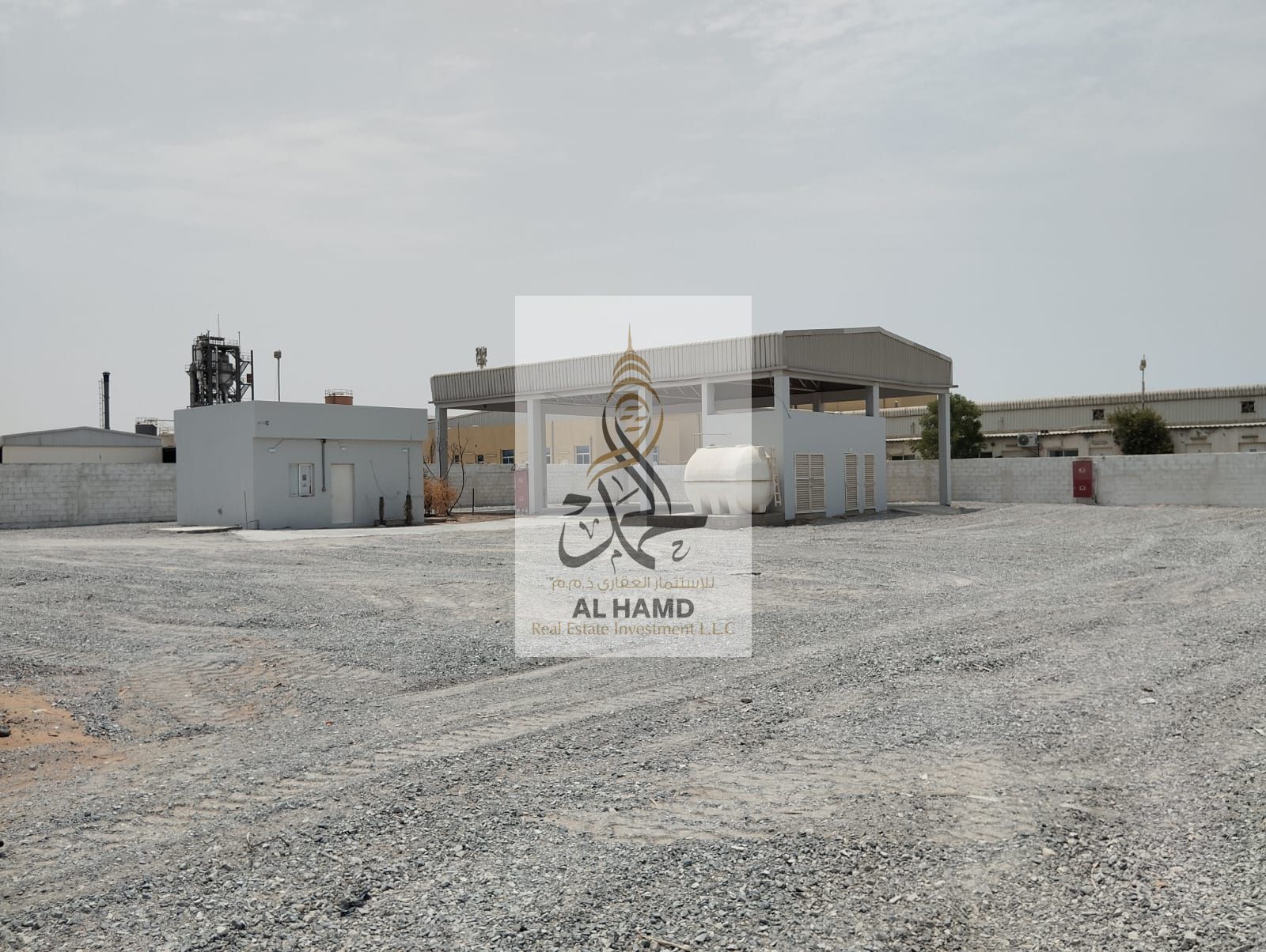 For Rent open land 29,000 Sq. Ft. With wall+ Room+ open shed in Umm Al Quwain electric Avaliable Direct owner
