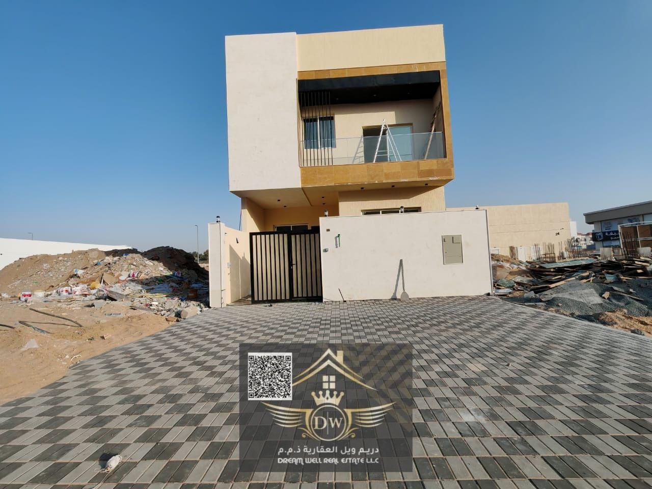 Luxury Townhouse For Sale in Al-Zahya Ajman,5 Master rooms, Majlis, Hall, Freehold for all nationalities