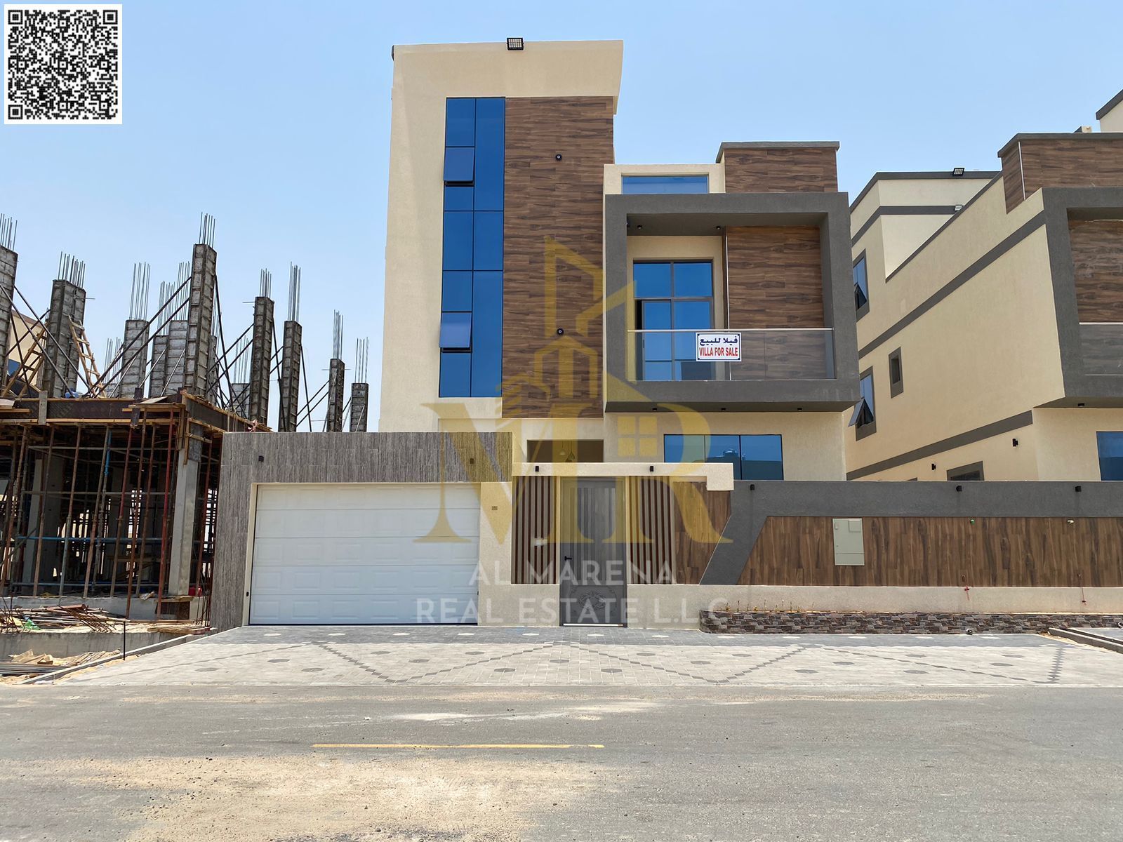 For Sale – Luxury Villa in Al Bahia – Ajman | 2 Floors + Roof | 6 Master Bedrooms | Majlis + 3 Living Halls | 2 Modern Kitchens | Maid’s Room | Spa