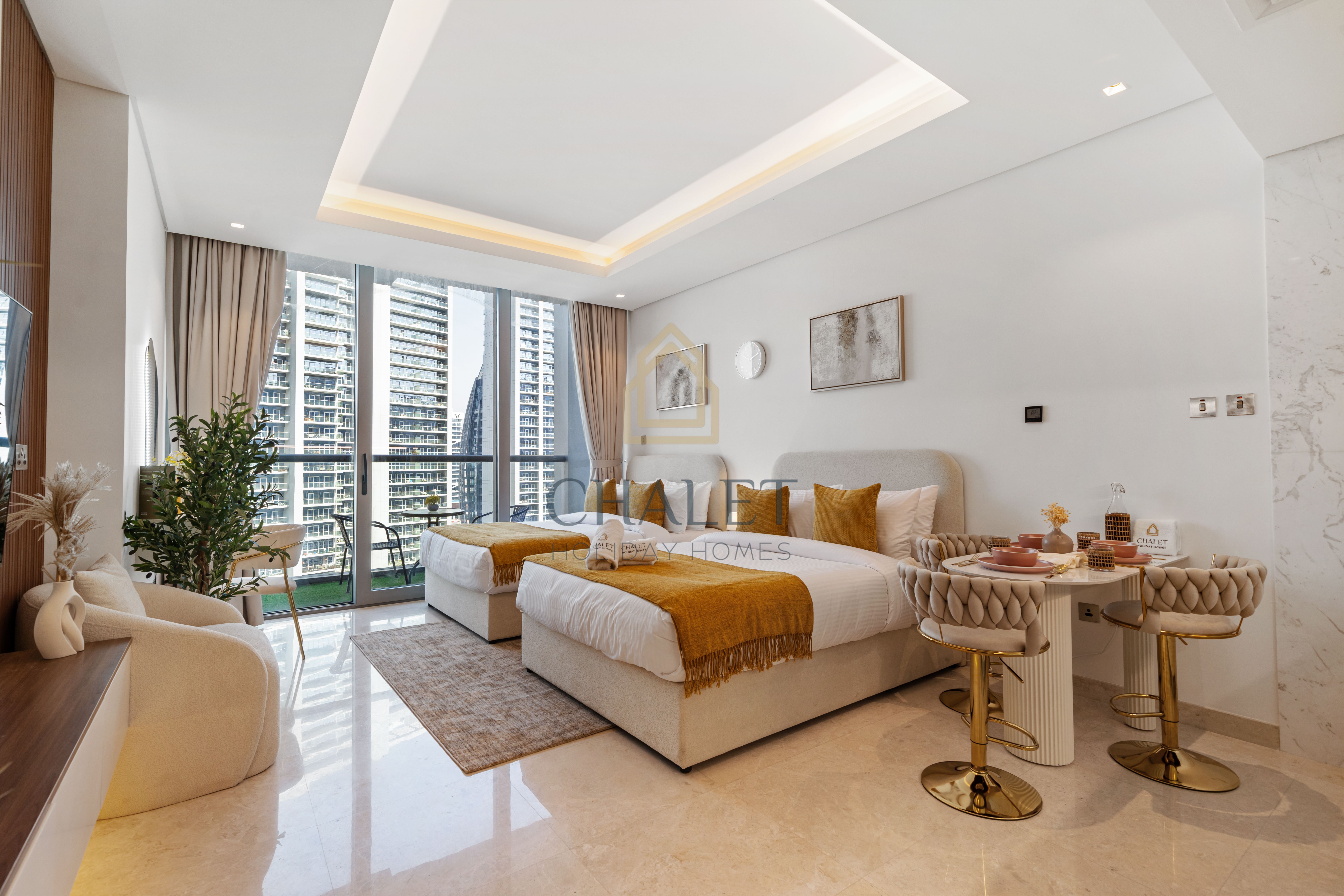 lux chic studio apartment