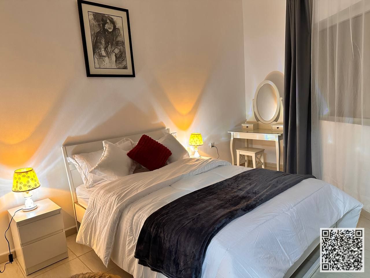 The most beautiful one-bedroom apartment with an open view, newly furnished, for monthly rent in Ajman - Al Jurf 2 - next to Khalifa Hospital