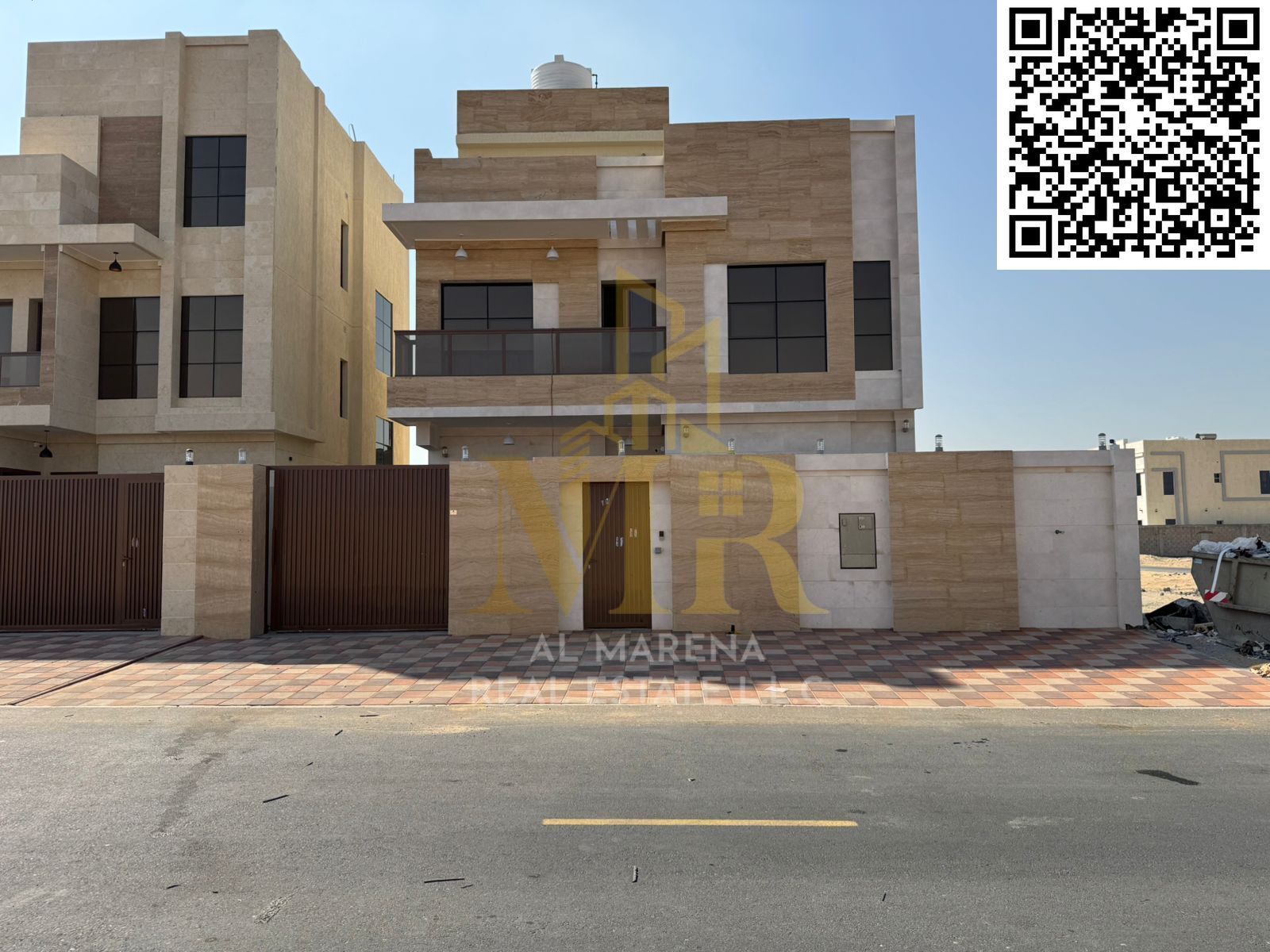 For sale - Spacious villa in Al Bahia - Ajman | Area 3100 sq ft | Two floors + roof + courtyard | 6 master bedrooms | Price 1,650,000 including regist