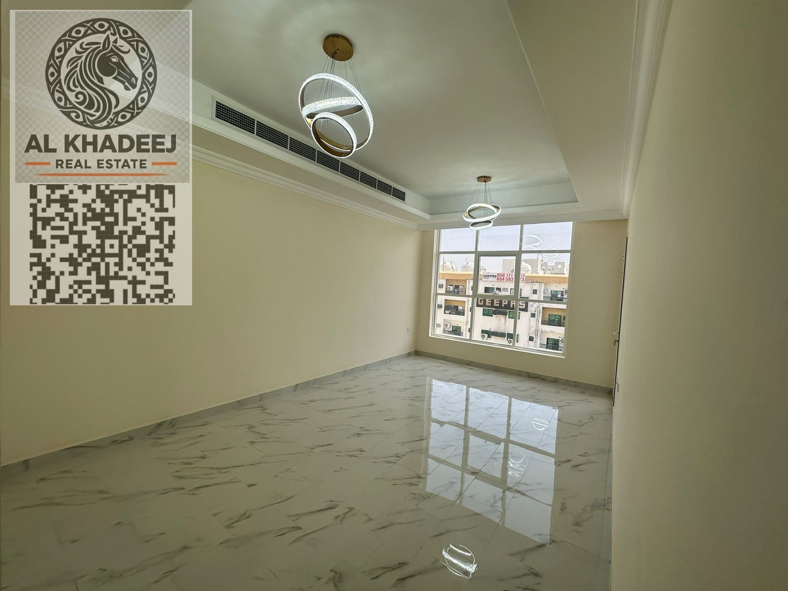 Spacious annual rental in Ajman, Al Nuaimiya near Emirates Market & Etihad St, 2BHK with 2 baths & balcony, AED 47K with free month & free parking