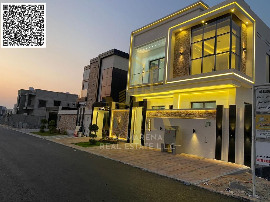 For Sale: Luxury Villa in Al Yasmeen – Ajman | 2 Floors | 5 Master Bedrooms + Majlis & Family Hall | Includes Electricity, Water, AC & Some Furnitu