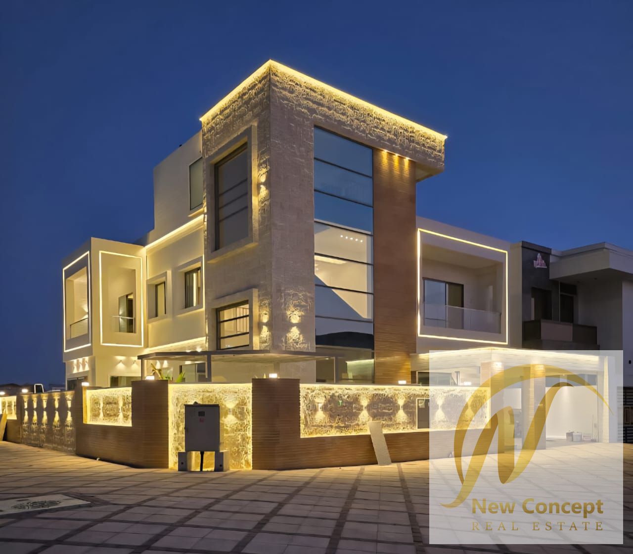 For Sale: Luxury Modern Villa with Premium Designs and Spacious Areas, Featuring a Pool at a Special Price!