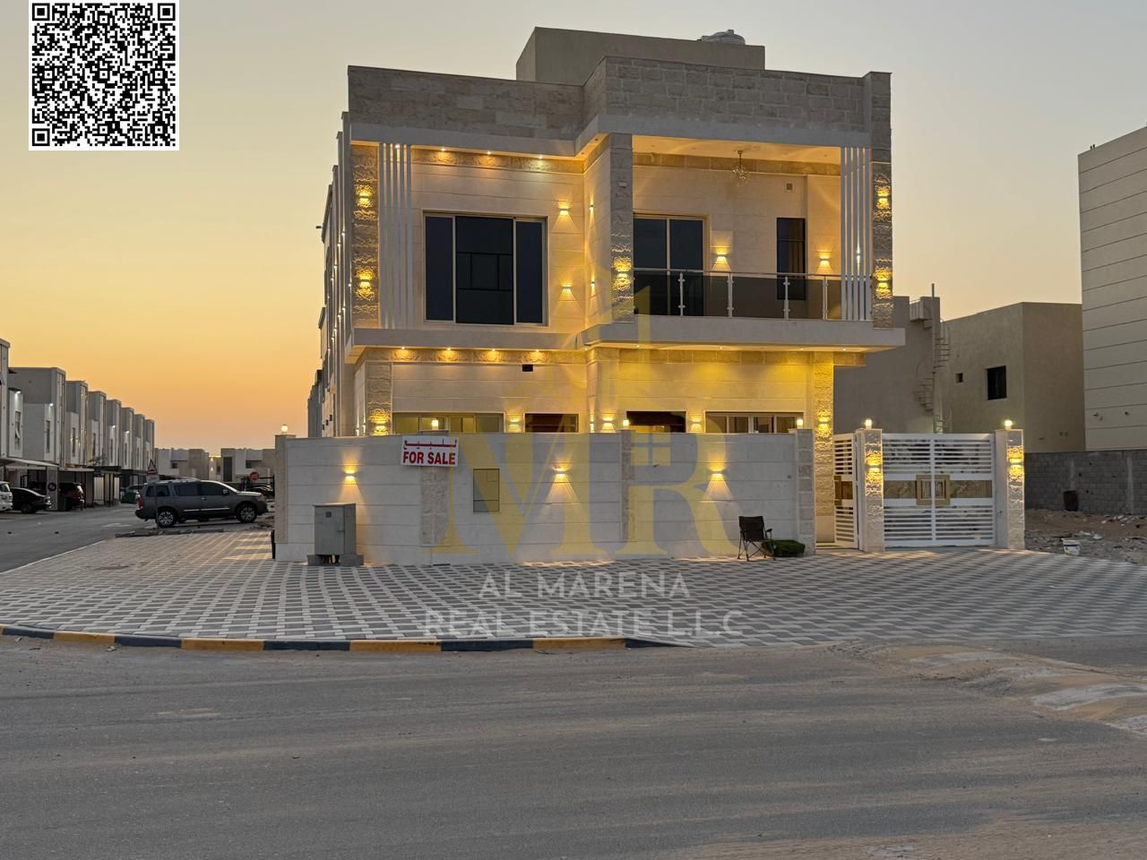 Luxury corner villa with 5 master bedrooms, a living room with laundry facilities, a modern kitchen, and a maid's room in Al-Amerah - at a special pri