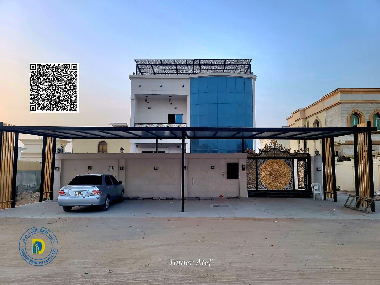 Enjoy the luxury in Al Rawda 2, Ajman, 6 rooms with a pool and a roof, including electricity and water, spacious areas, freehold bank financing