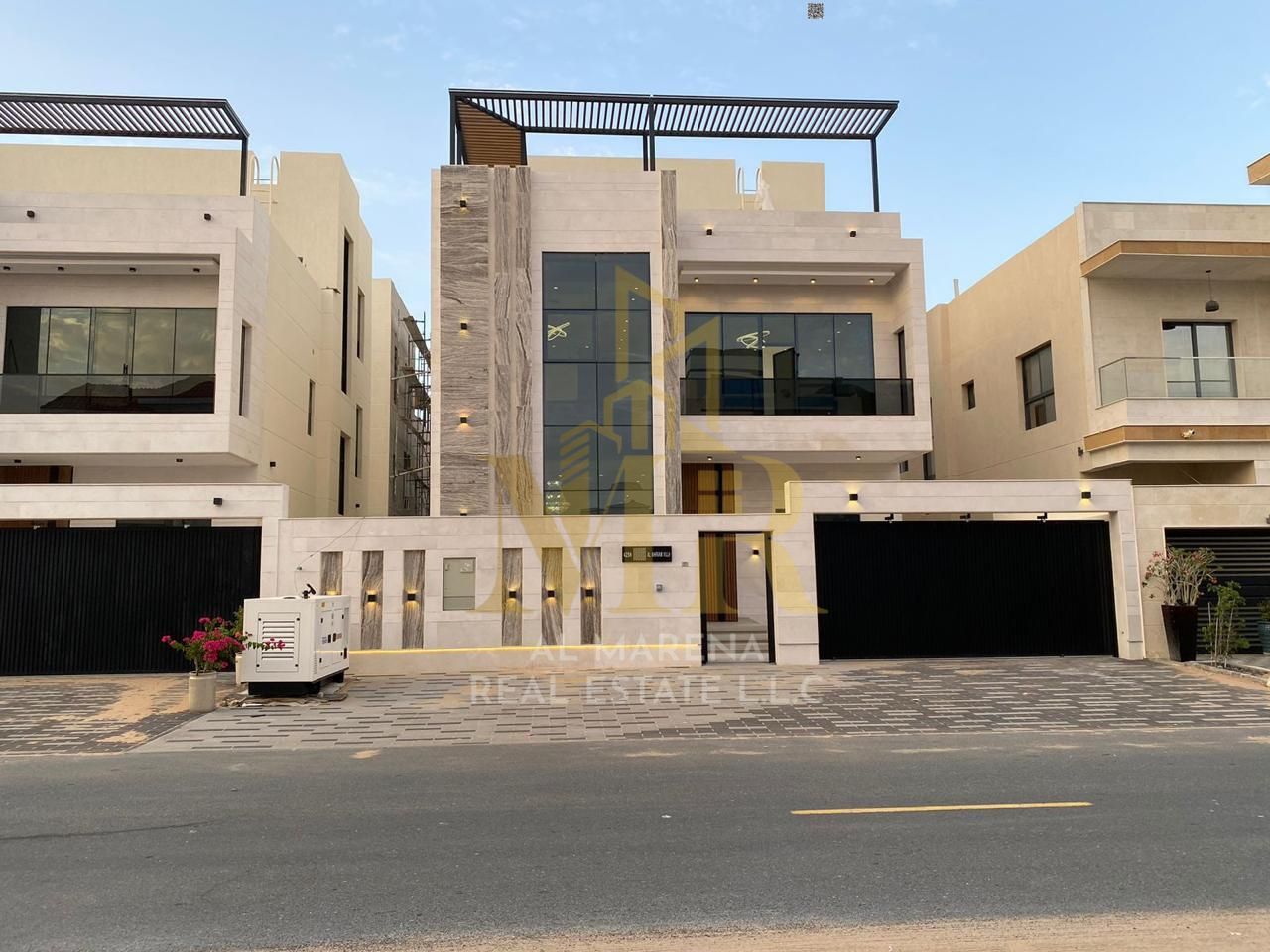 For sale, a luxurious and spacious villa in Al Zahia - Ajman | Two floors with a modern design | 7 master bedrooms | Majlis + family hall | Fully equi