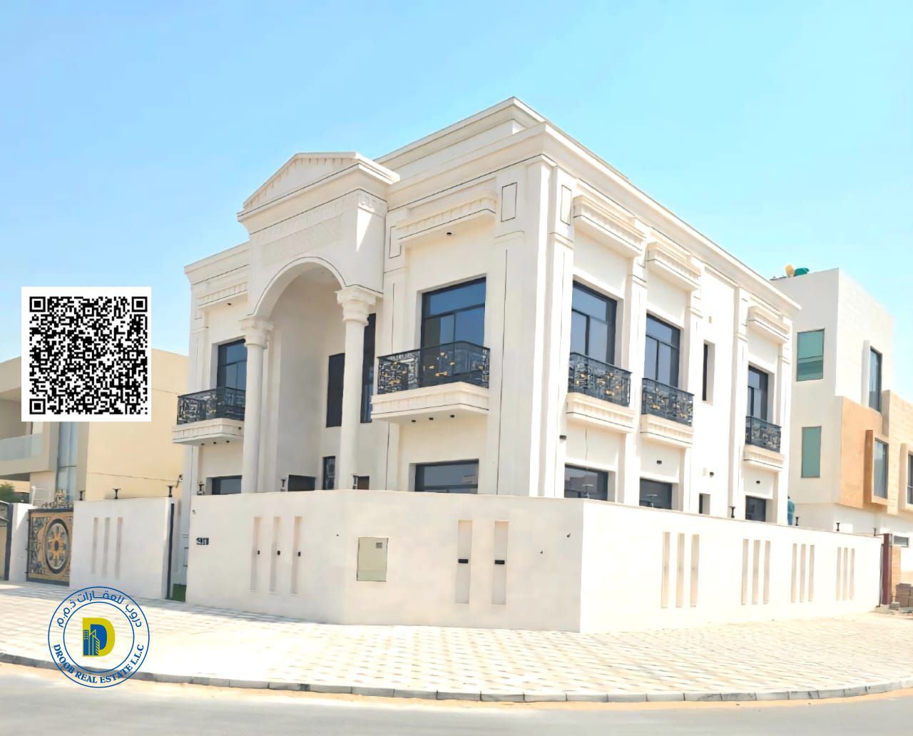 Classic corner villa, large area, 7 rooms, price includes central air conditioning