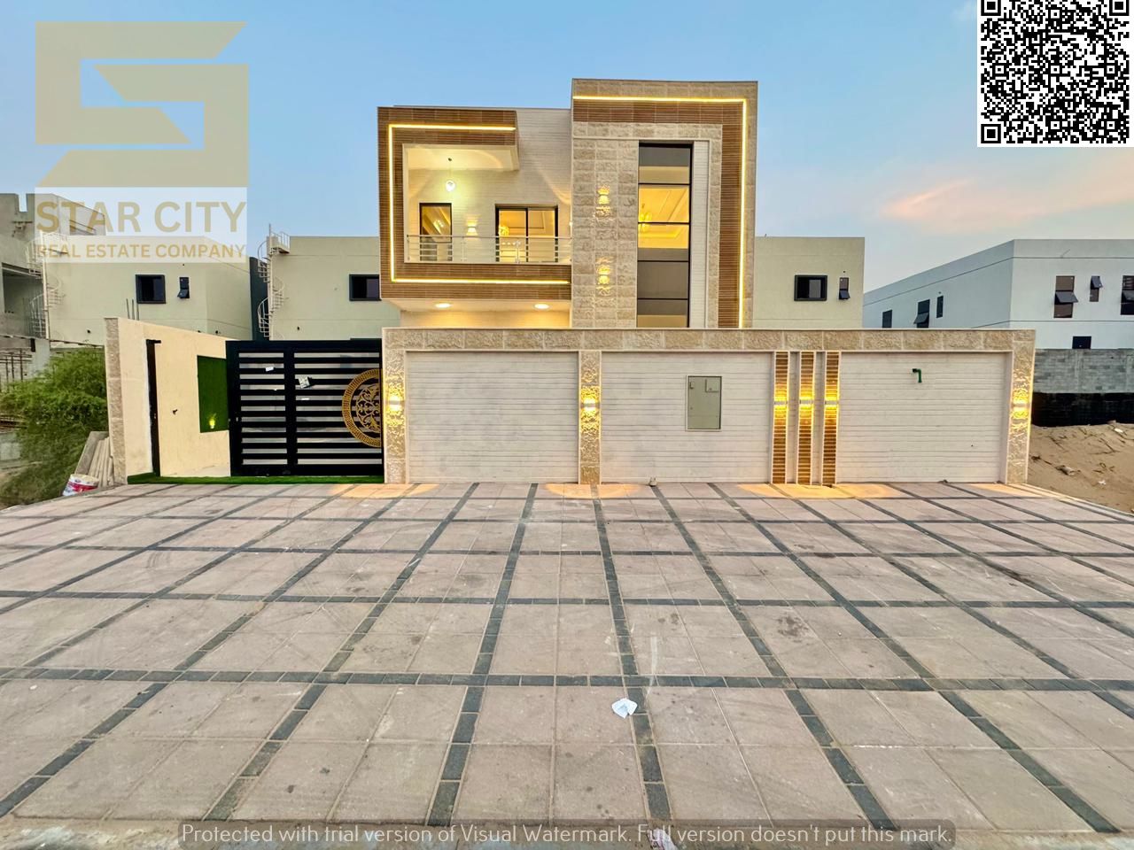 For Sale: Luxury 4-Bedroom Villa with Majlis, Living Room, Internal & External Yard with Roof + Maid’s Room – Ajman