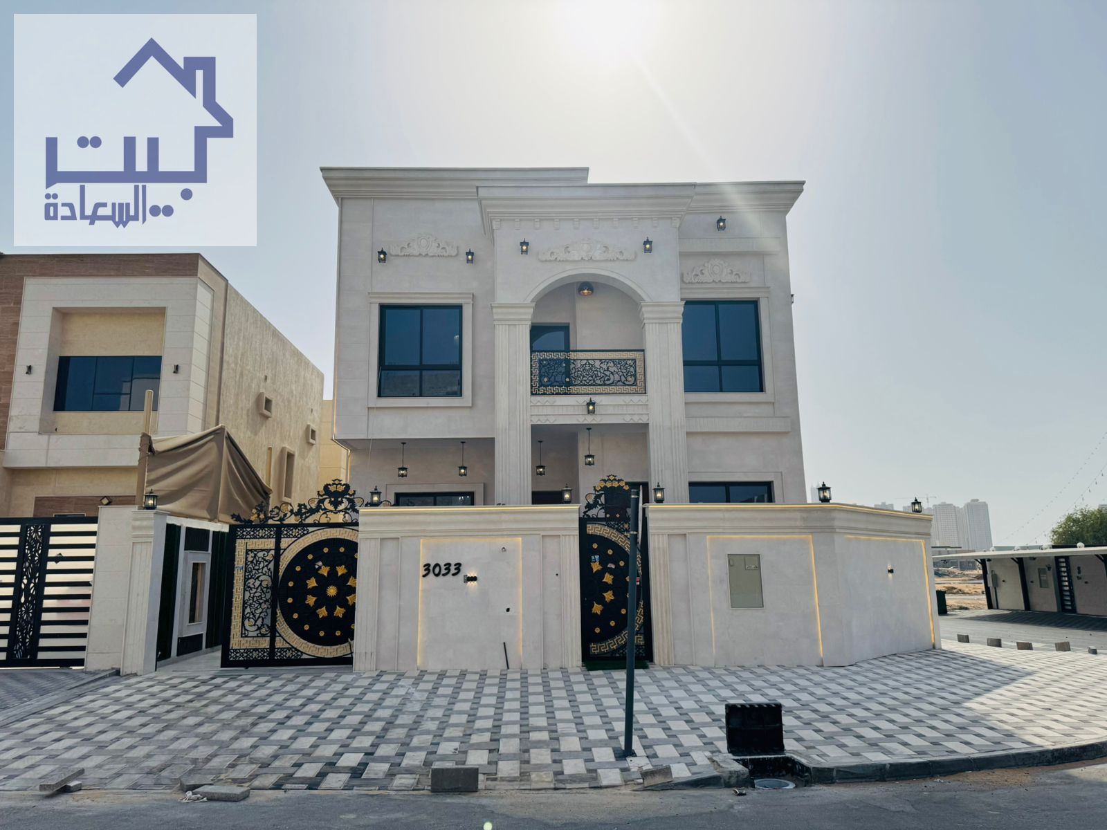 For sale: Corner villa in Al Helio area, a prime location near Azha Compound, custom finishing