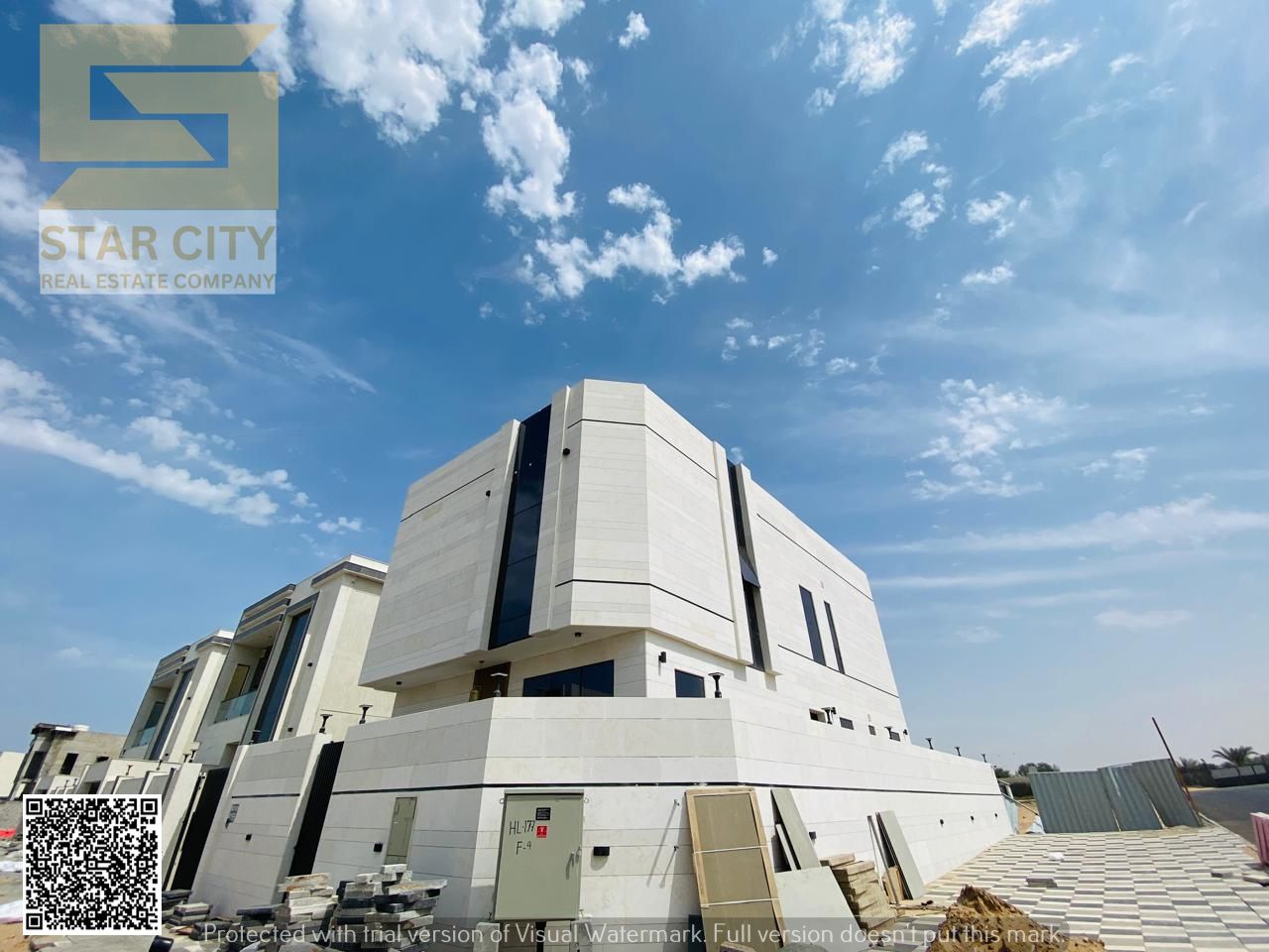 For Sale: Corner 5-Bedroom Villa with Majlis, Living Room & Maid’s Room – Luxury Royal Stone + Setback – Prime Location, Main Road, Ajman