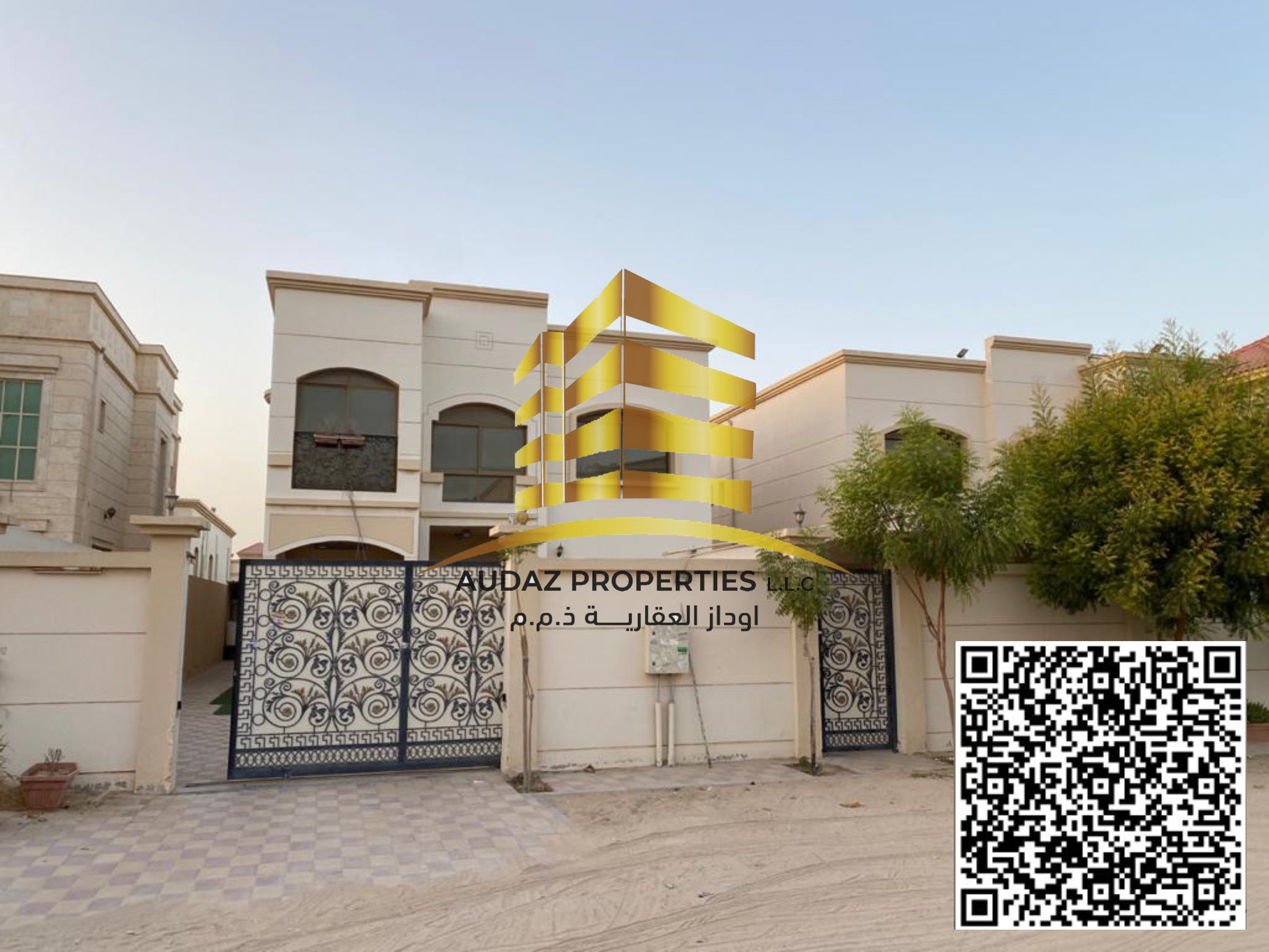 Villa in Al-Mowaihat, Sheikh Ammar - 5 master bedrooms - maid's room - spacious living room - lounge - equipped spacious kitchen - large area - prime