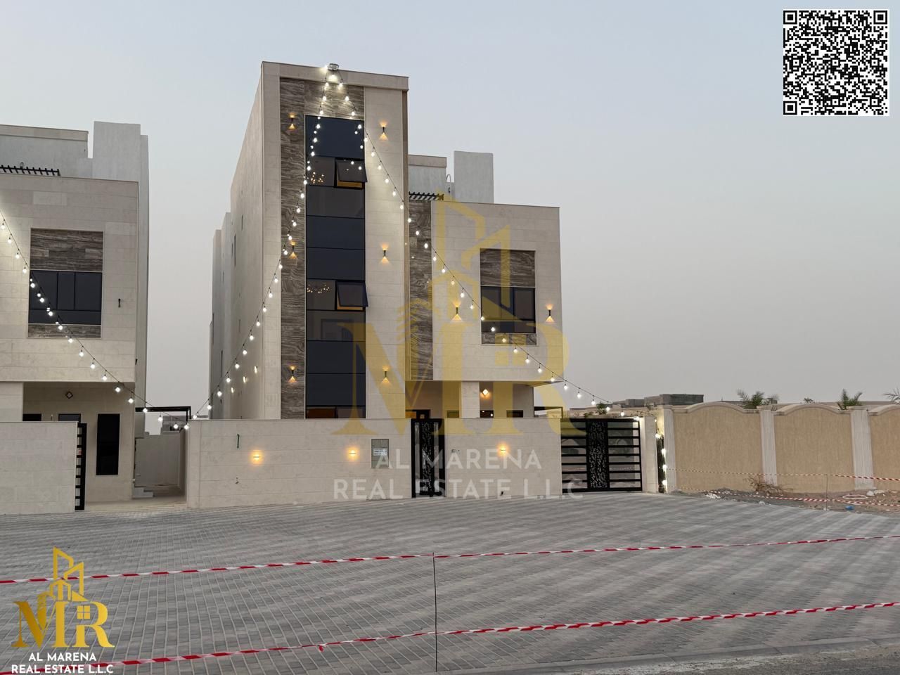 Villa for sale, 6 master bedrooms, master living room, hall, building area 4200 feet, villa includes registration and ownership fees, very large setba