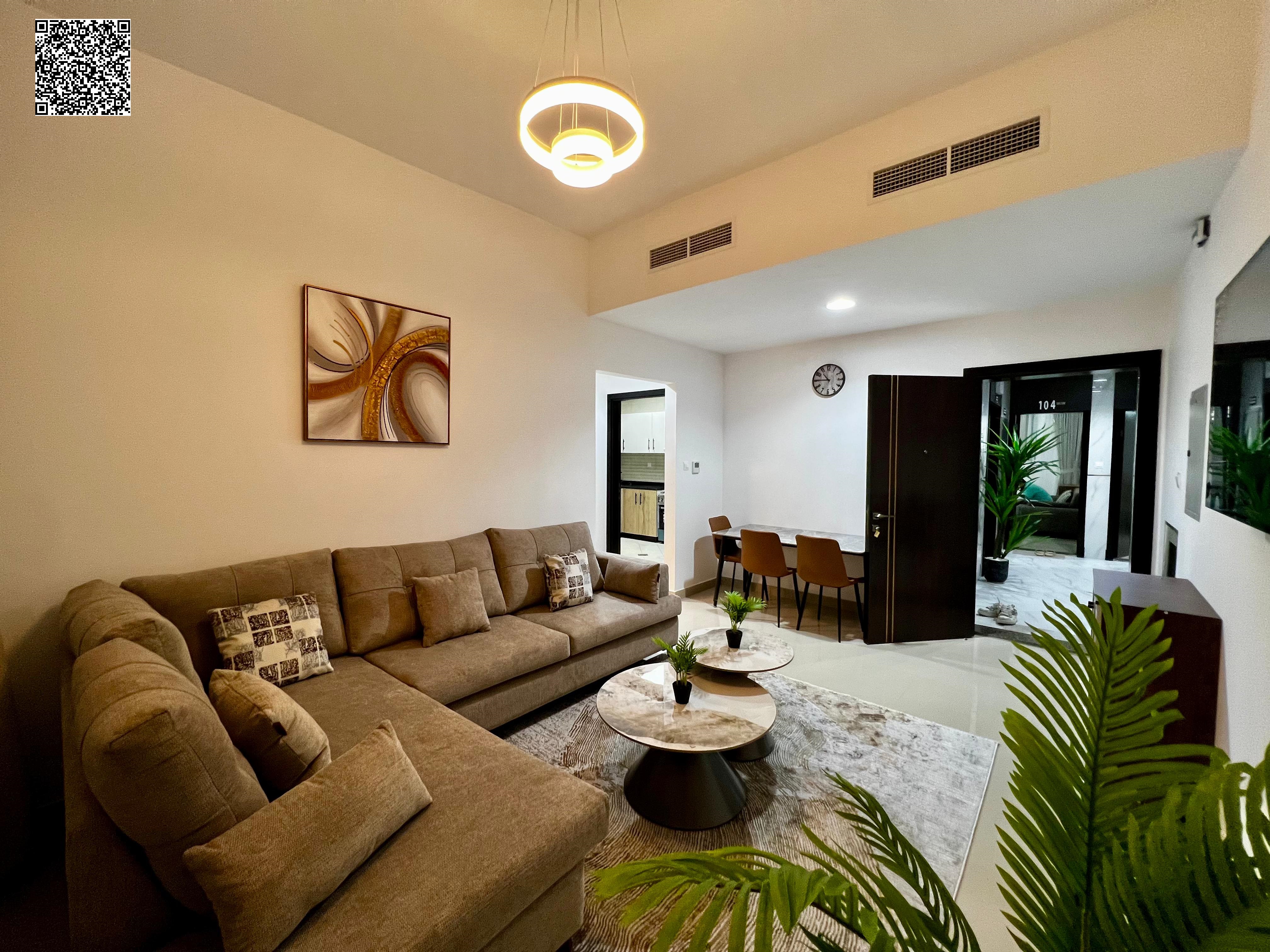 Furnished one-bedroom apartments for monthly rent (new hotel furniture, first occupant), including all bills + internet ( BOOK NOW )
