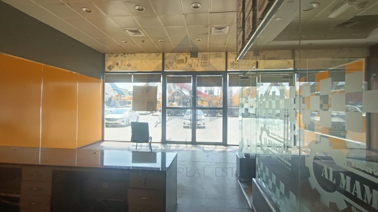 commercial corner shop for rent on the main road in industrial area 3 | mezzanine + office