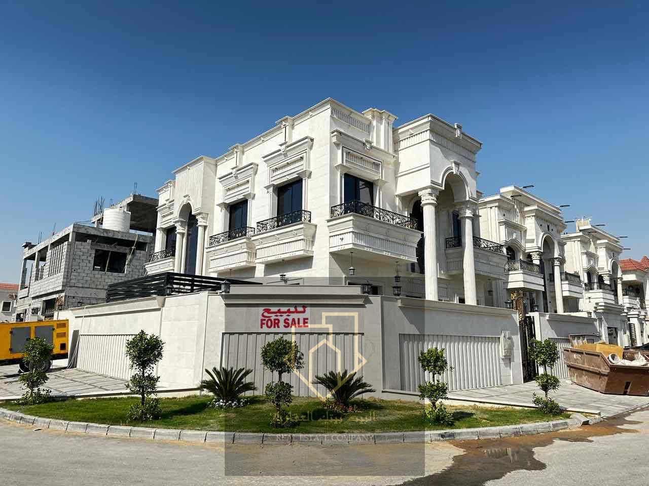 Villa for sale in Ajman Classic, Al-Yasmin area, the villa is a very distinctive finish, two floors, 5 master rooms, 2 lounges, a council, a kitchen and a maid's room