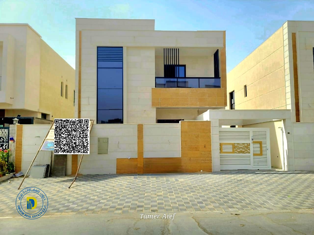 For sale, Al-Yasmine Villa, 5 rooms with air conditioners, super deluxe finishing, freehold for all nationalities, bank financing