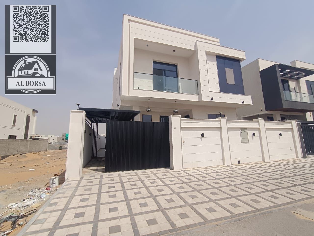 For sale, a villa in Al-Yasmine, consisting of five rooms, a living room, a maid’s room, and electricity included.