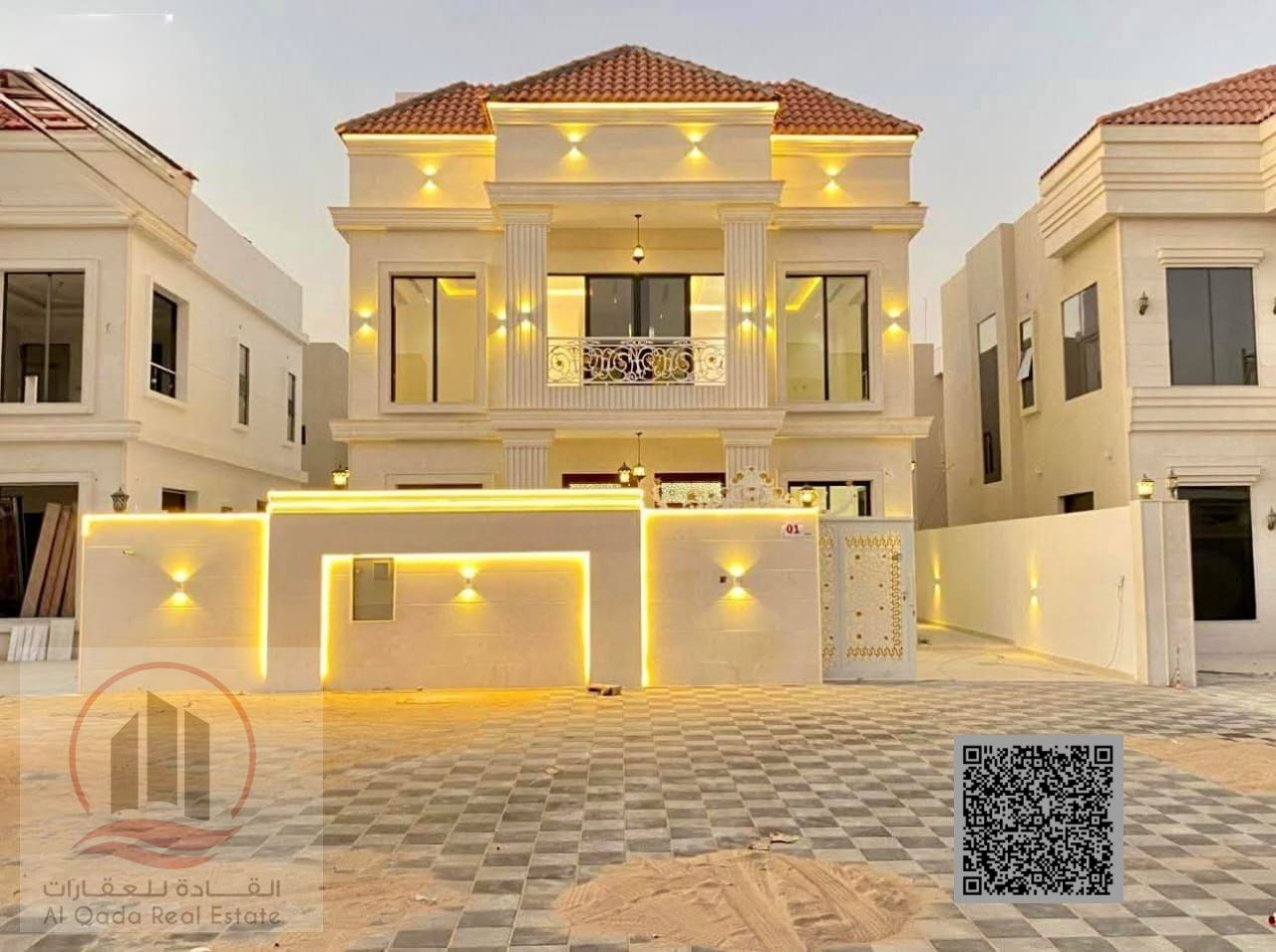 For sale, a villa in Al Helio, 4 rooms + a living room, 2 halls, and a maid’s room, freehold for all nationalities (including registration fees)