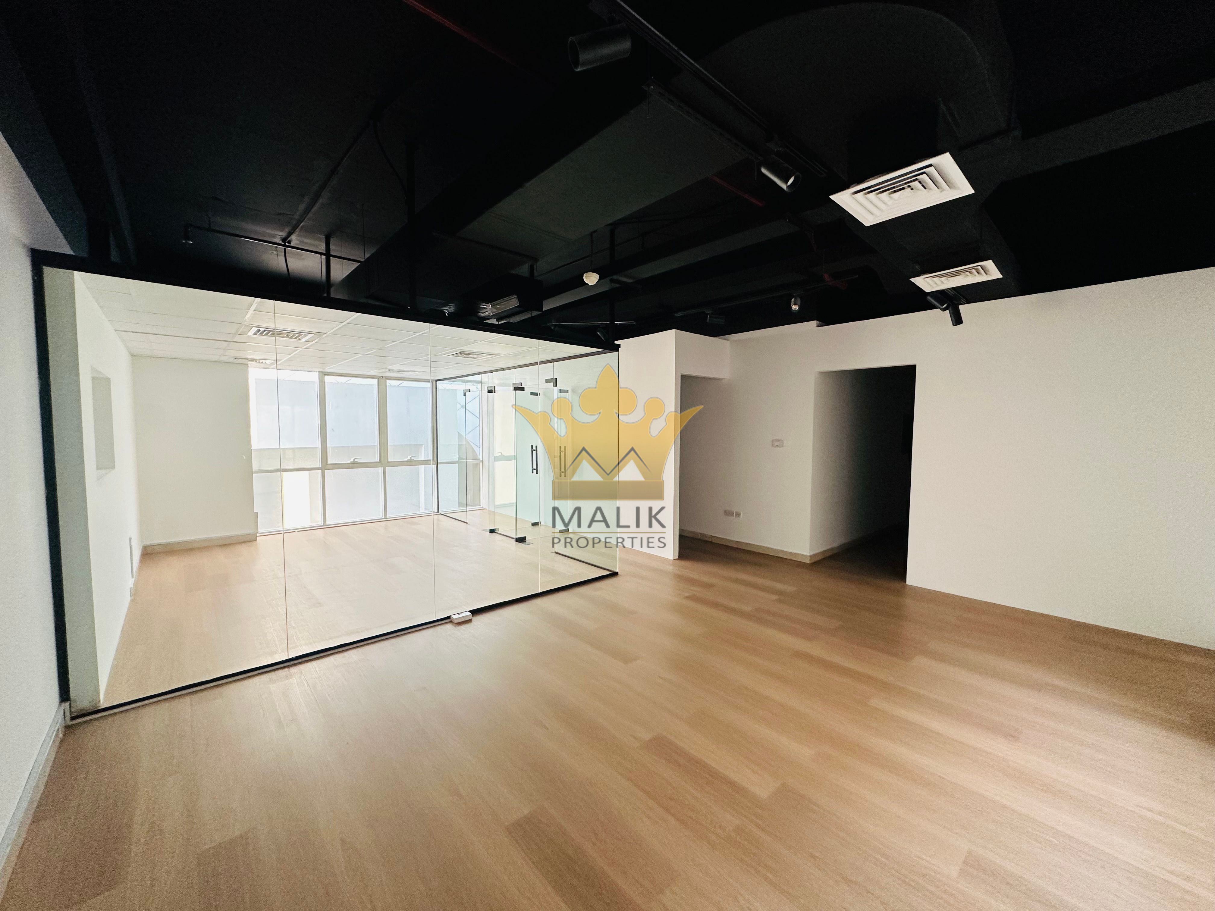 Office With Fitted Glass Partition Near Equiti Metro Station