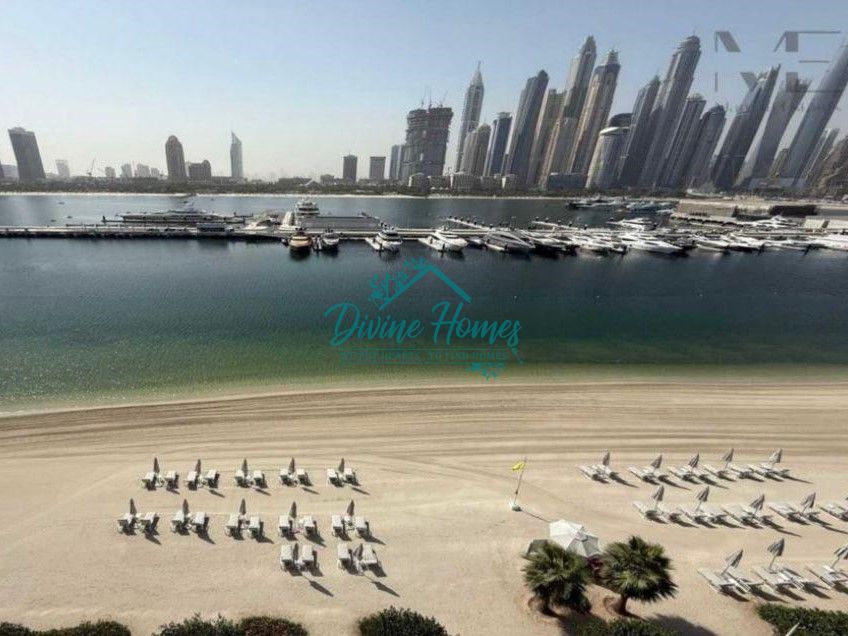 Full Sea & Palm Views | Private Beach Access | Unfurnished 1BR