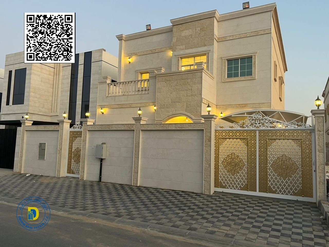 The price includes water, electricity and air conditioning. For sale, a 4-bedroom villa with a terrace, in a prime location in Al Zahya, Ajman.