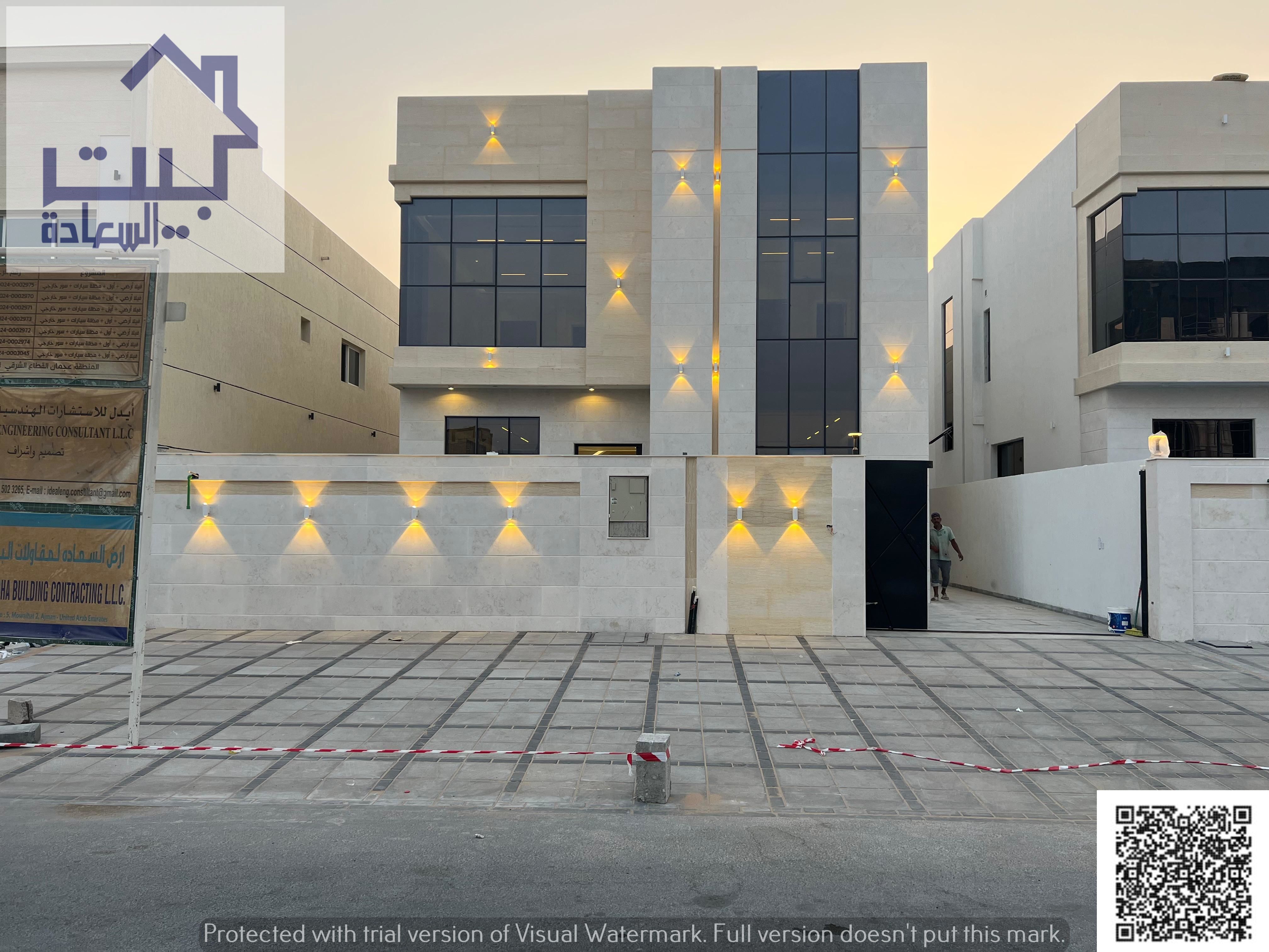 Villa for sale in Al Helio 2, Ajman, 5 master bedrooms, including registration fees